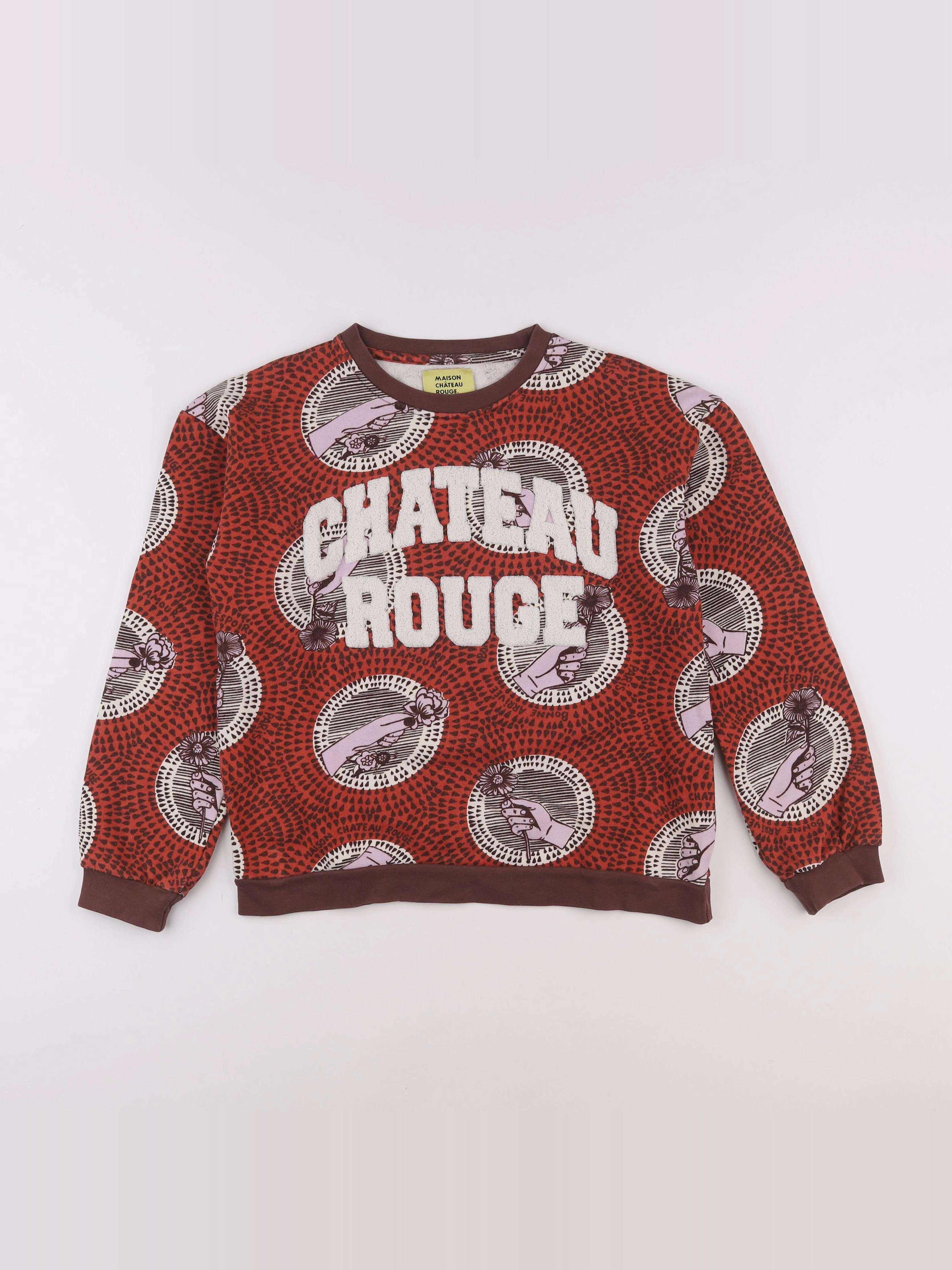 Monoprix - sweat rouge - 12/14 ans