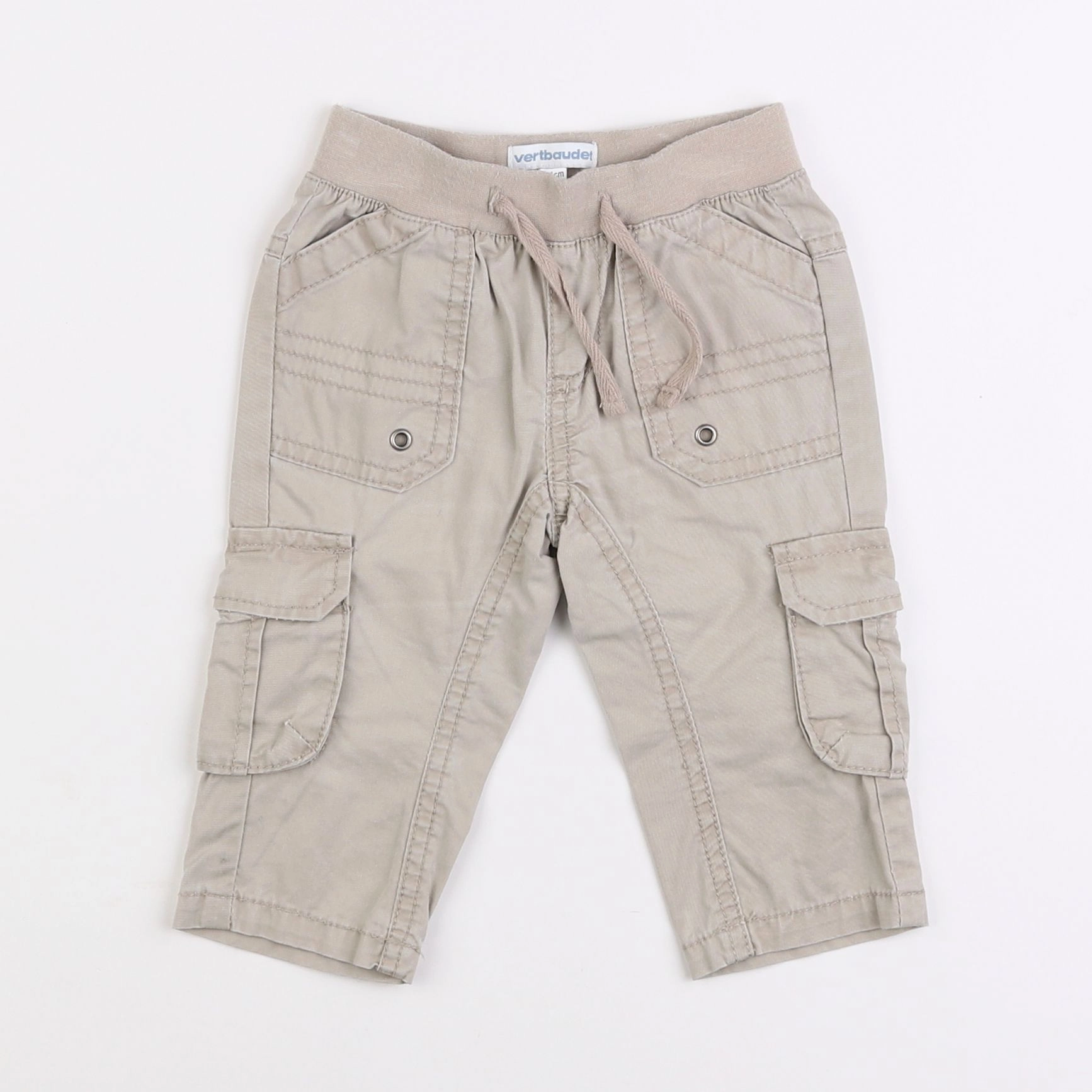 Vertbaudet - pantalon beige - 12 mois