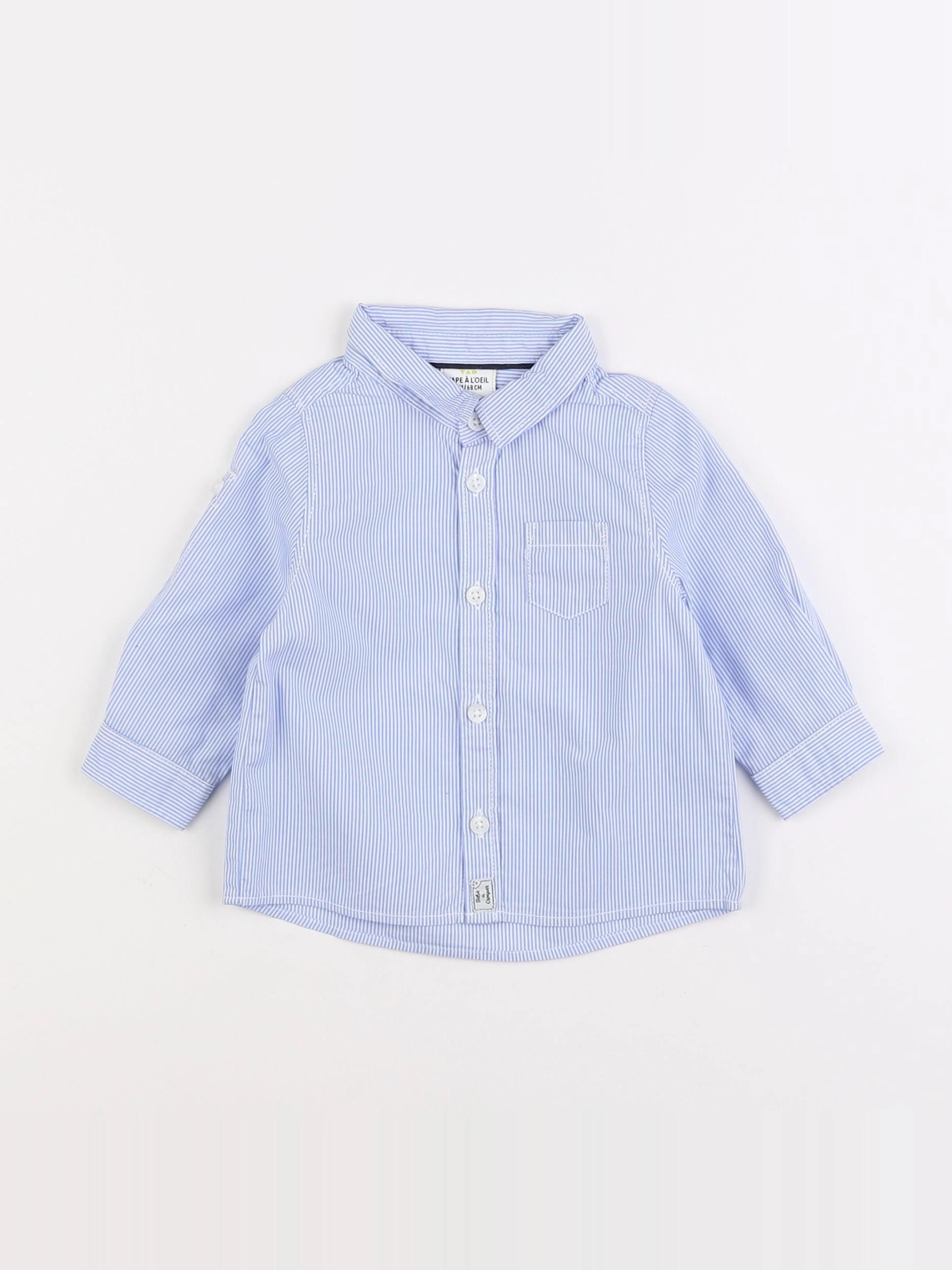 Tape à l'oeil - chemise bleu - 6 mois