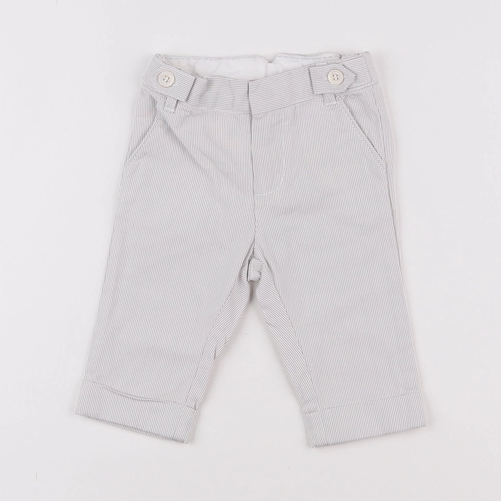 Jacadi - pantalon blanc, gris - 6 mois