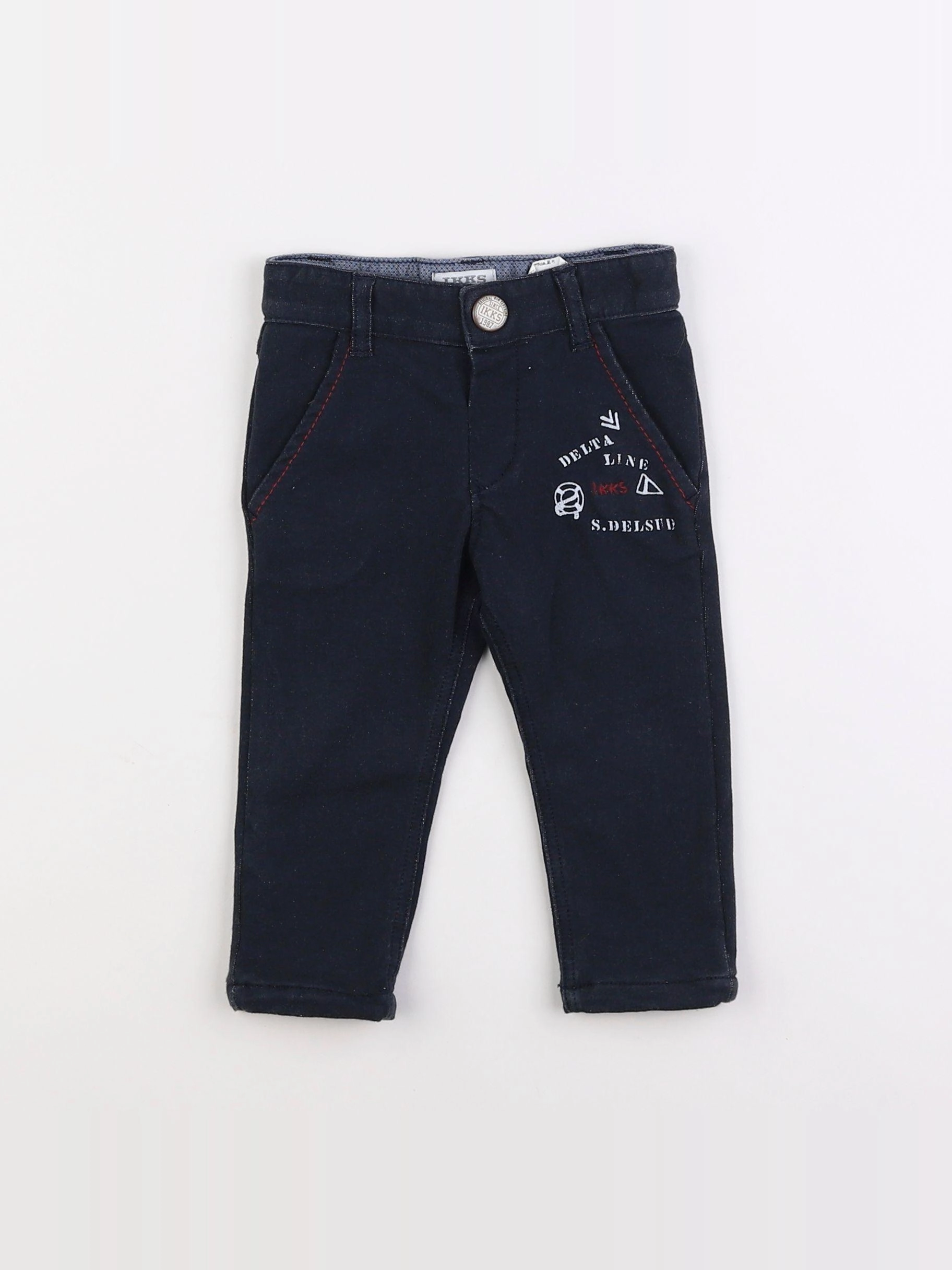 IKKS - pantalon bleu - 6 mois