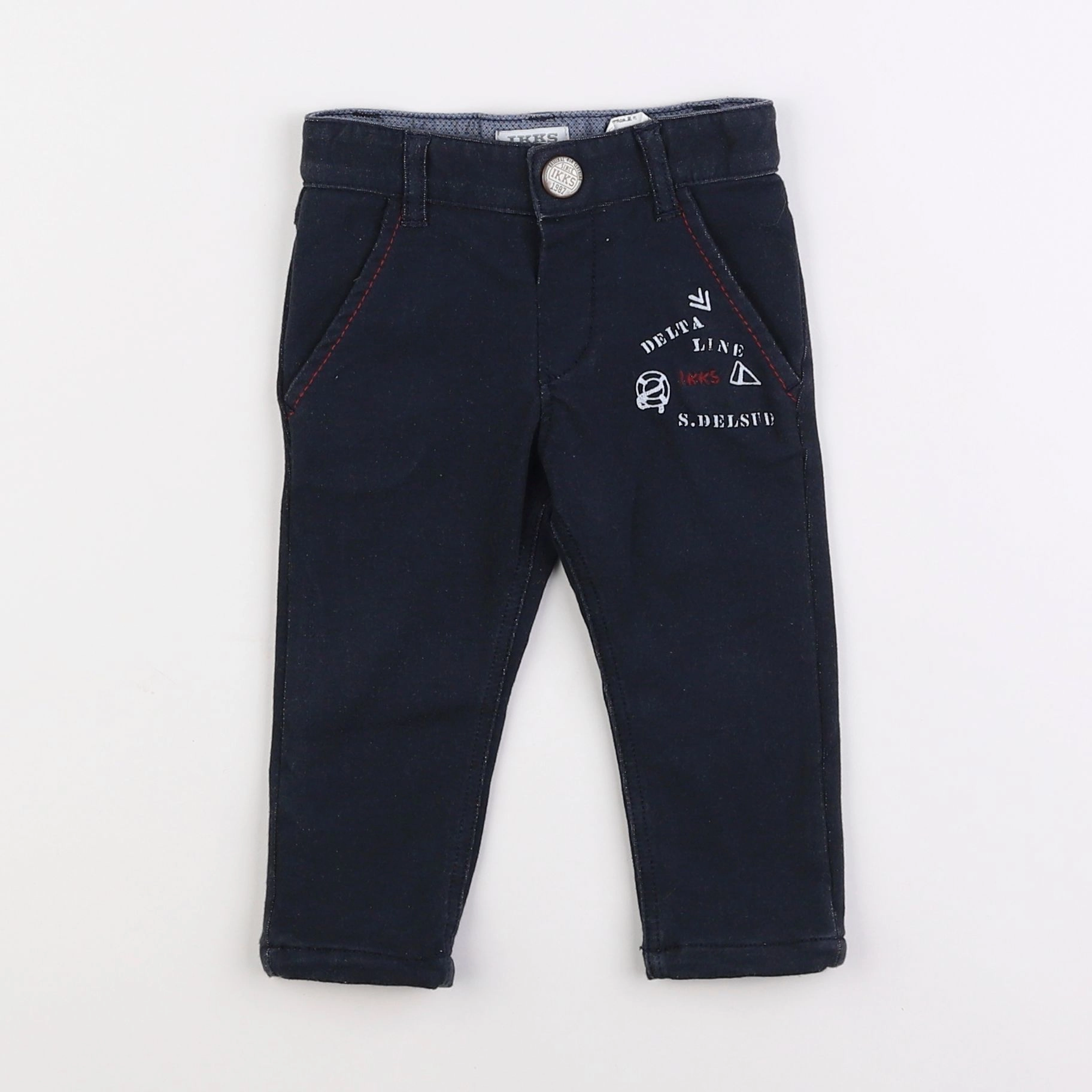 IKKS - pantalon bleu - 6 mois
