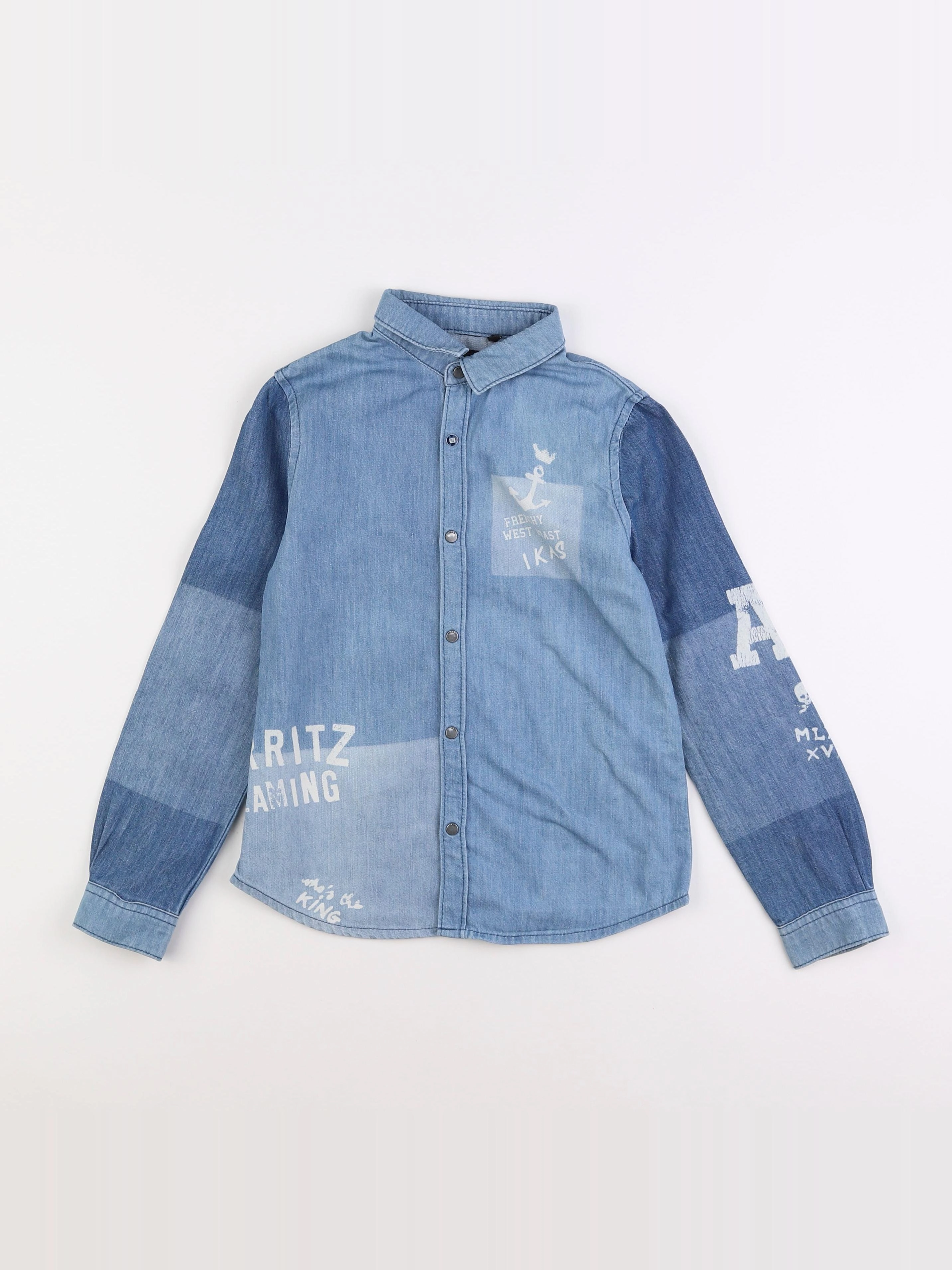 IKKS - chemise bleu - 8 ans