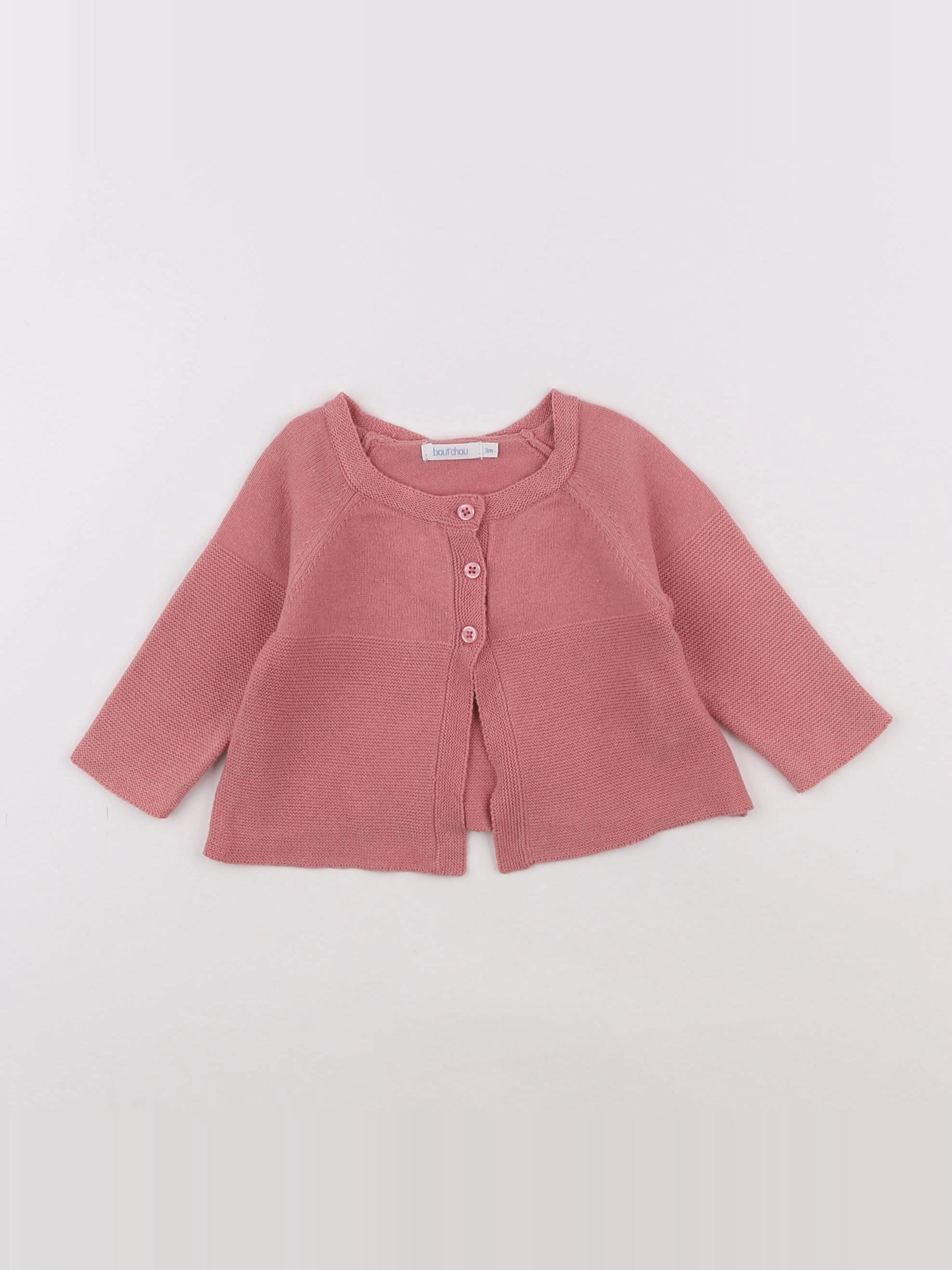 Boutchou - gilet rose - 3 mois