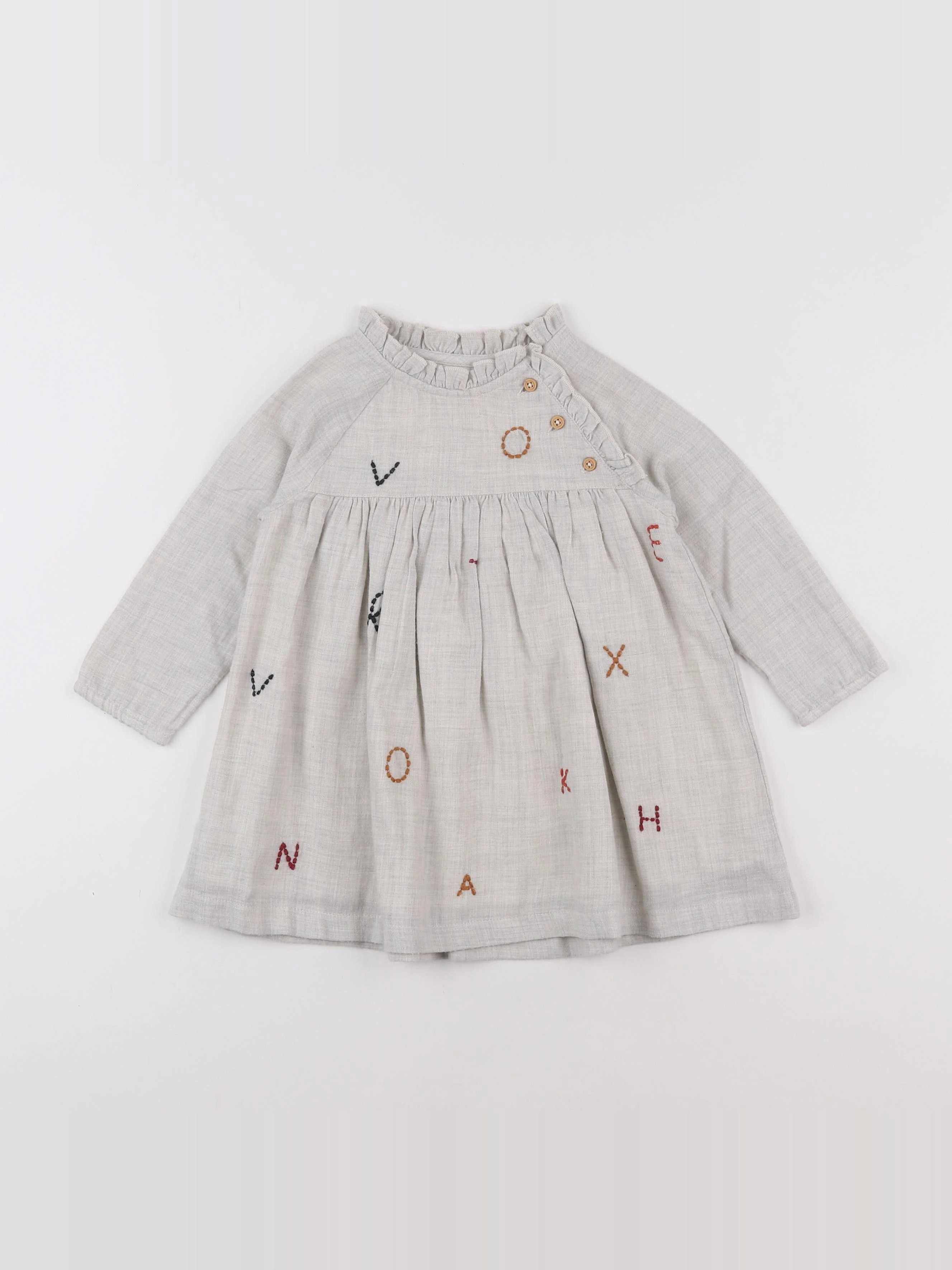 Boutchou - robe gris - 12 mois