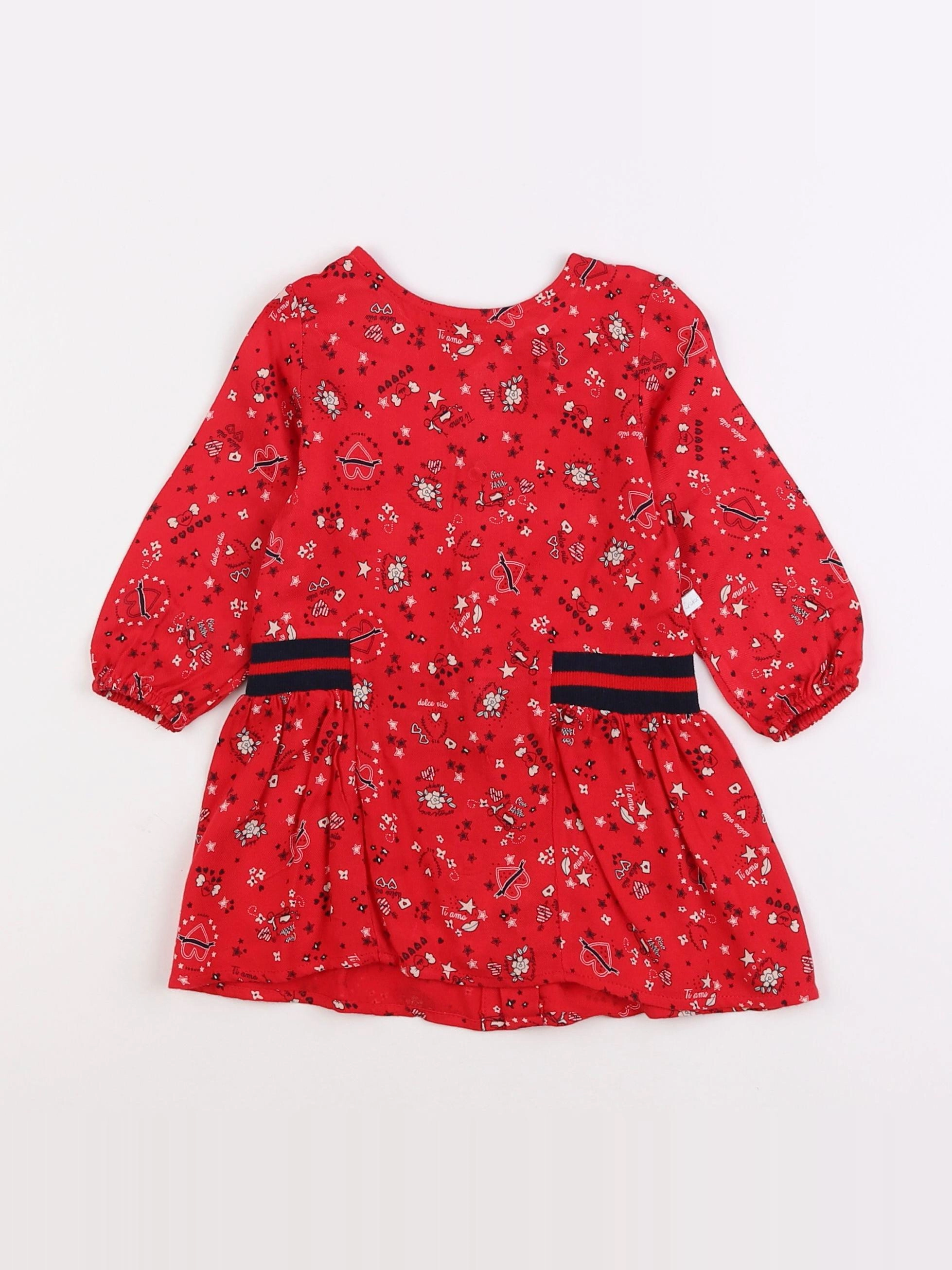 IKKS - robe rouge - 12 mois