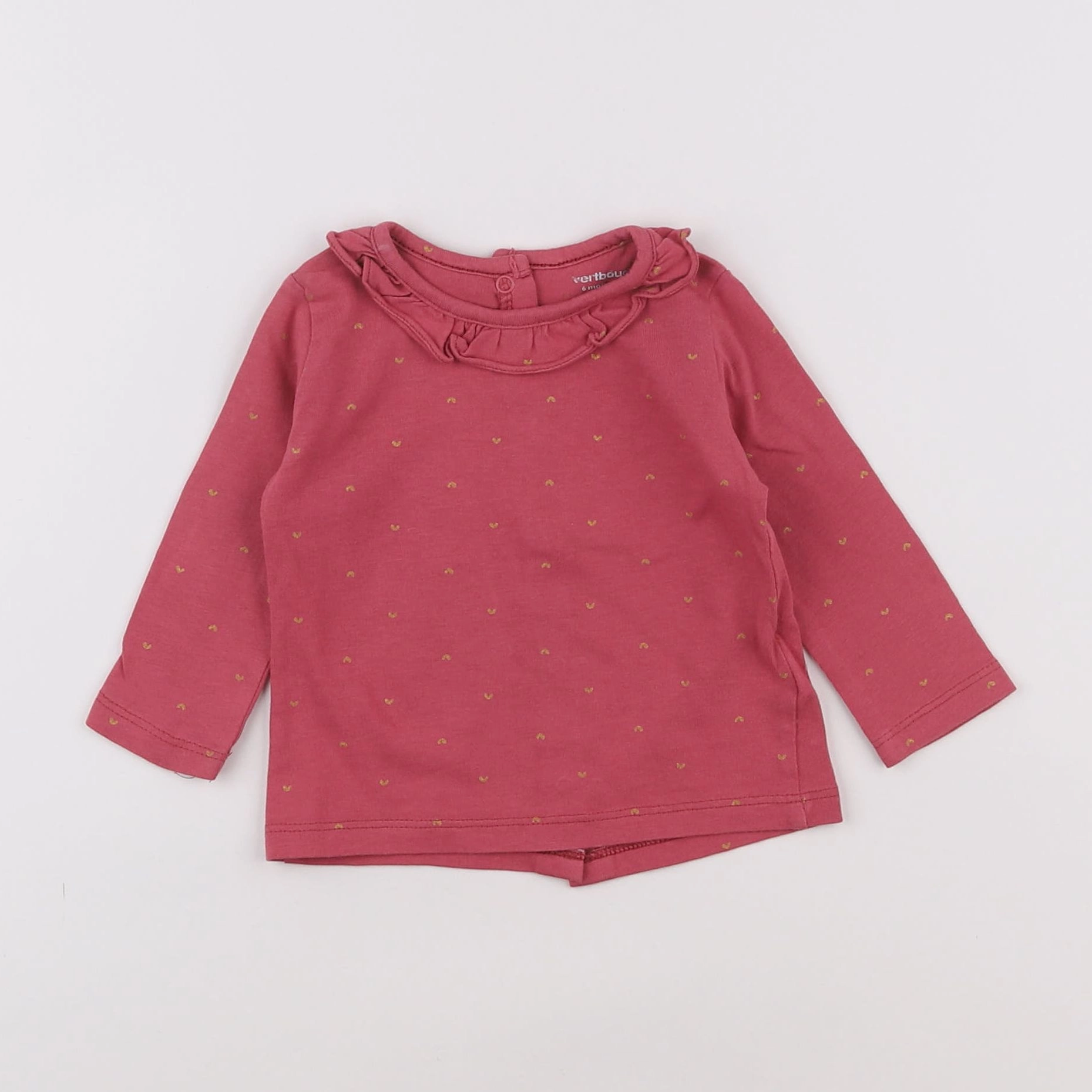 Vertbaudet - tee-shirt rose - 6 mois