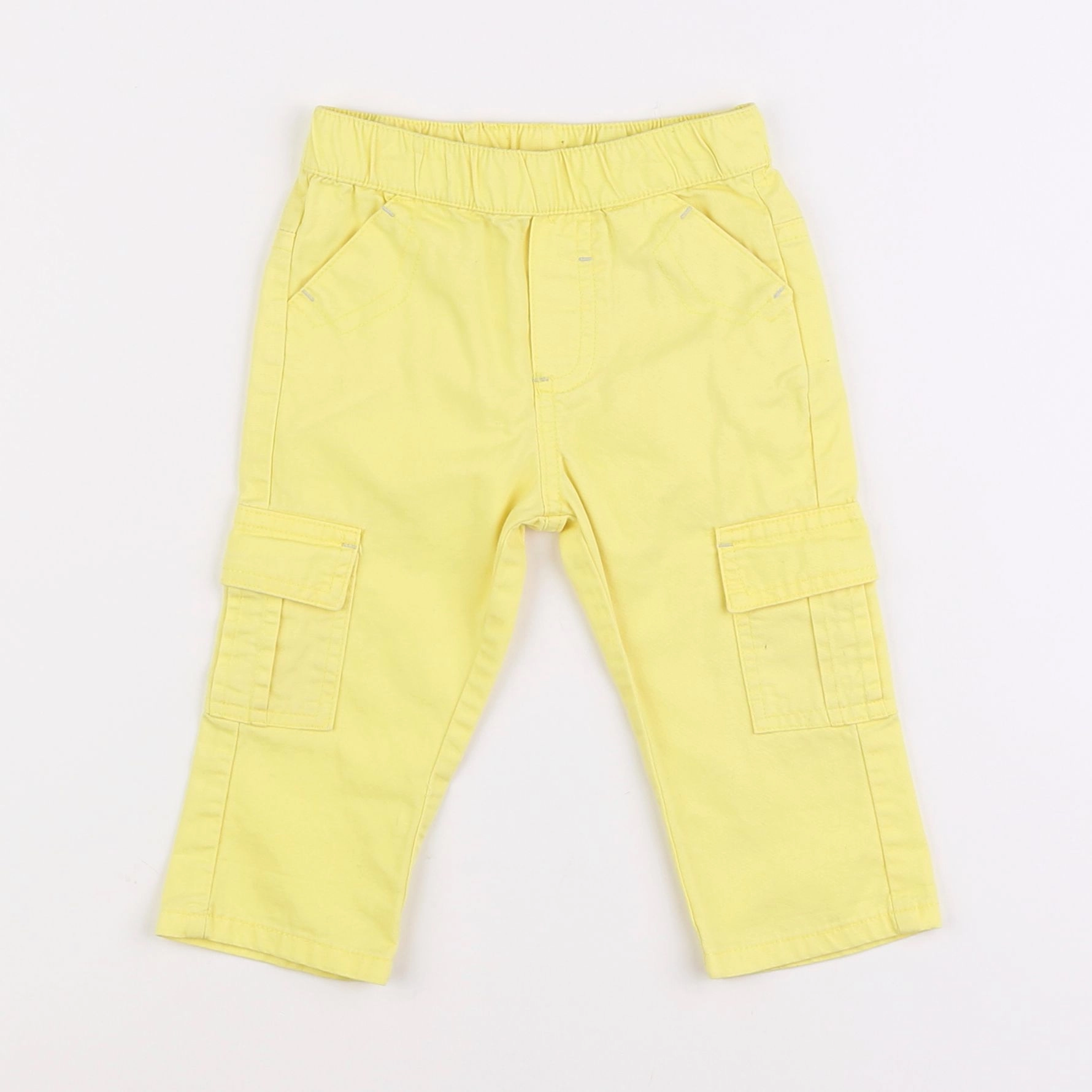Vertbaudet - pantalon jaune - 12 mois