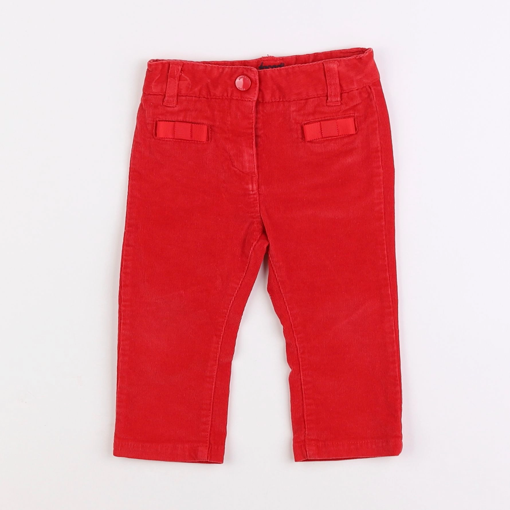 Jacadi - pantalon rouge - 12 mois