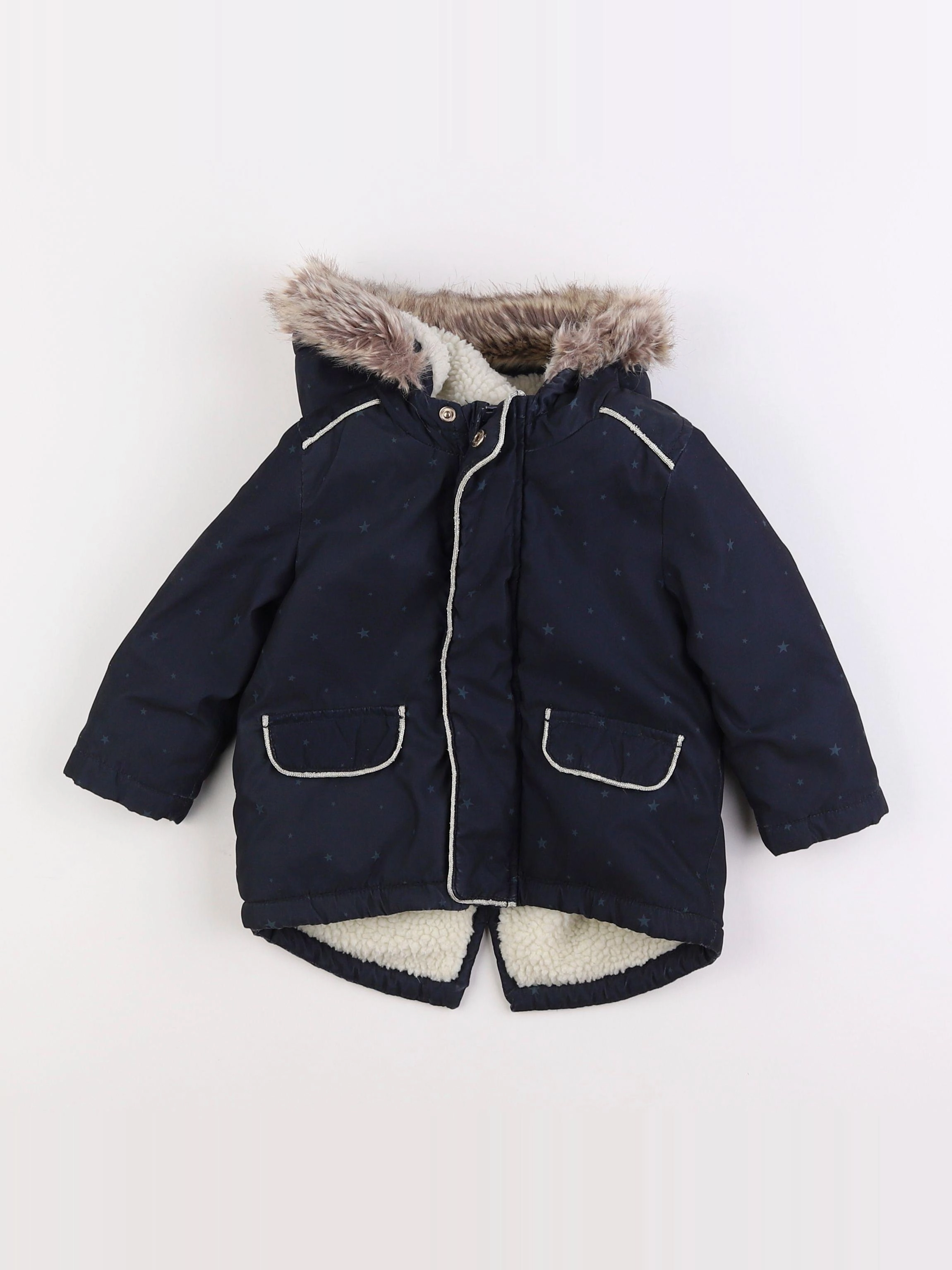 Boutchou - parka bleu - 12 mois