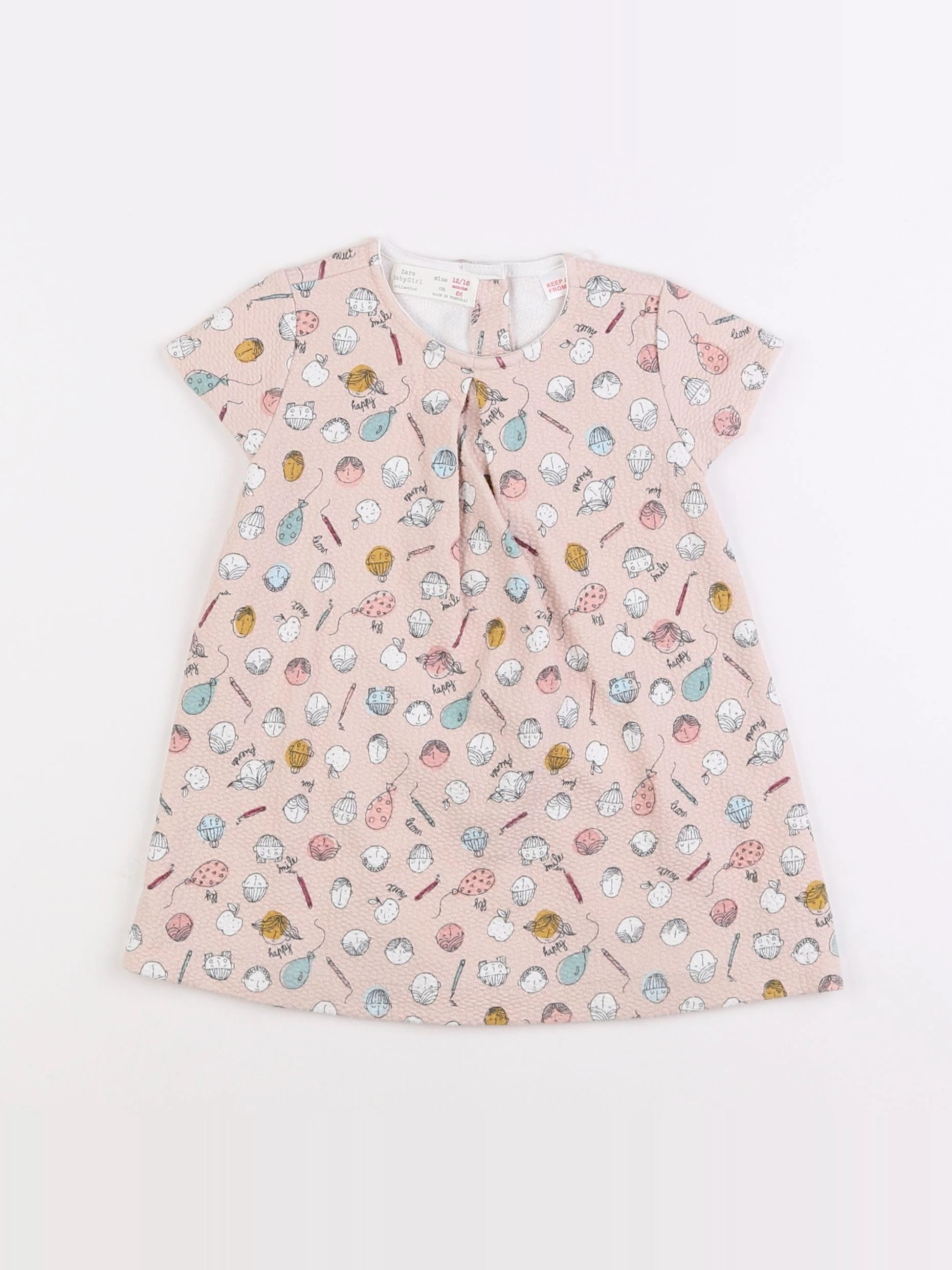Zara - robe rose - 12/18 mois