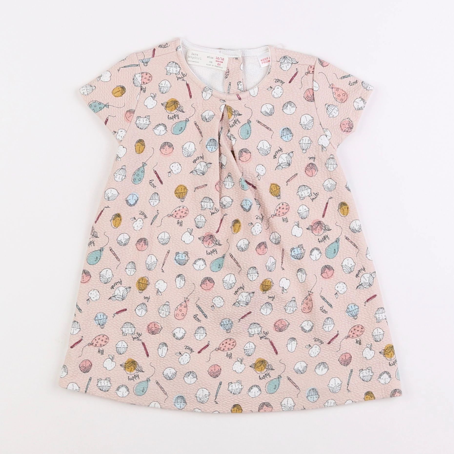 Zara - robe rose - 12/18 mois