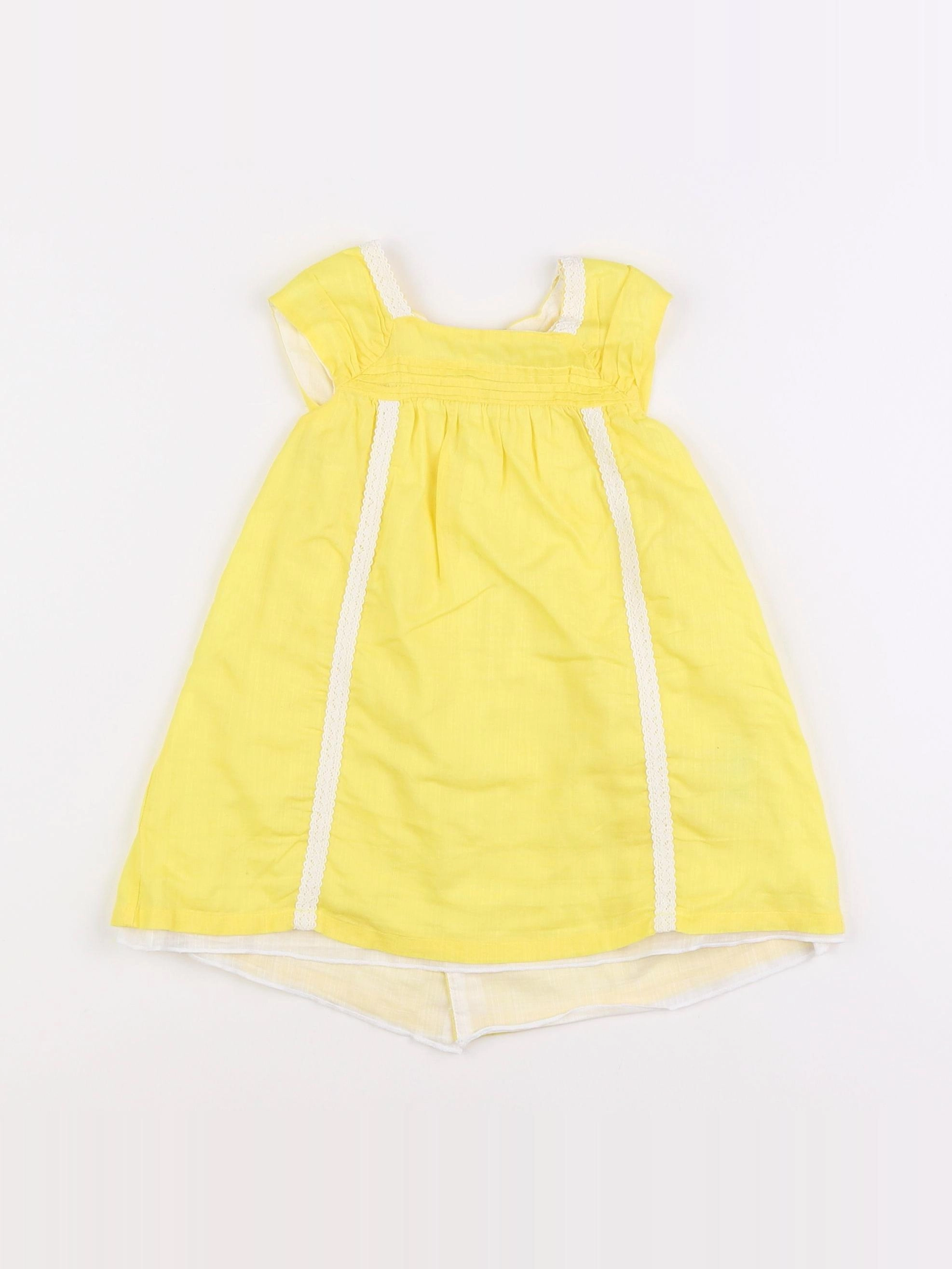 Carrément Beau - robe jaune - 12 mois