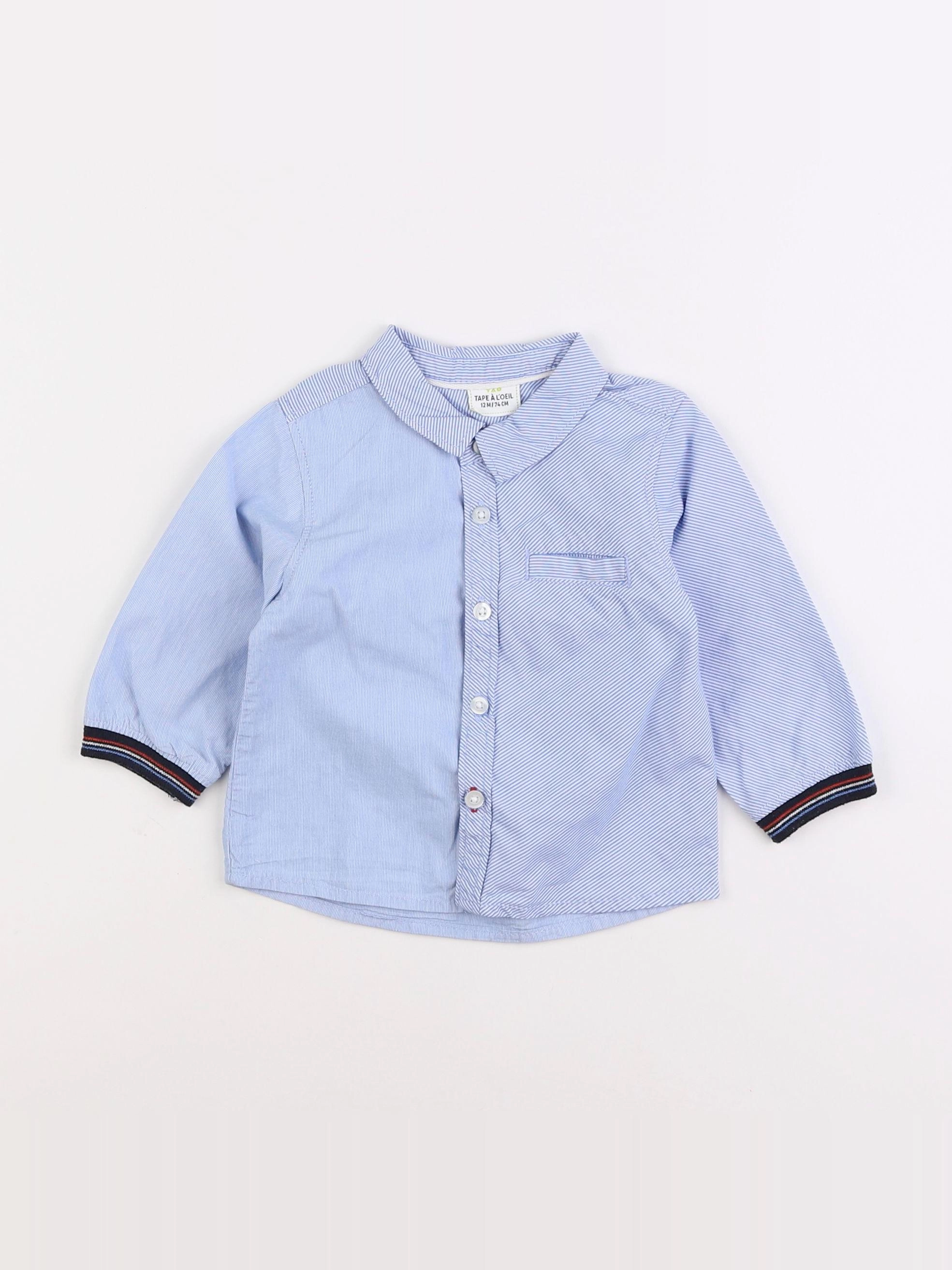 Tape à l'oeil - chemise bleu - 12 mois