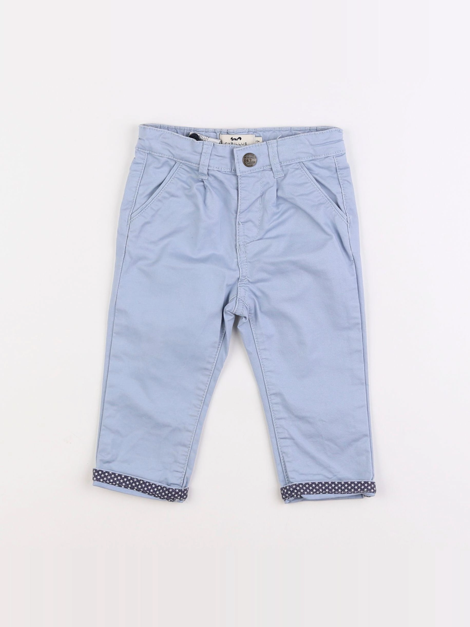 Cyrillus - pantalon bleu - 12 mois
