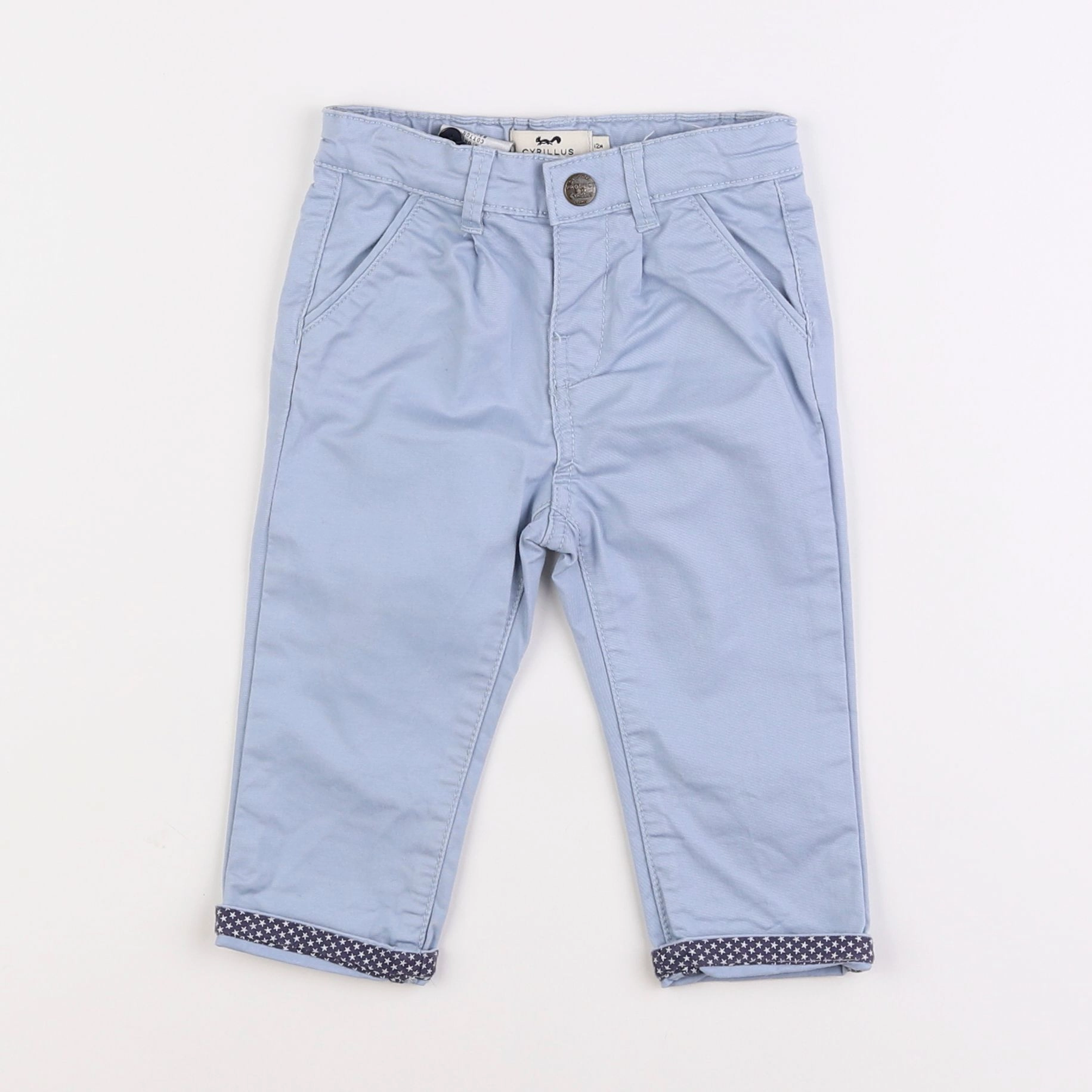 Cyrillus - pantalon bleu - 12 mois