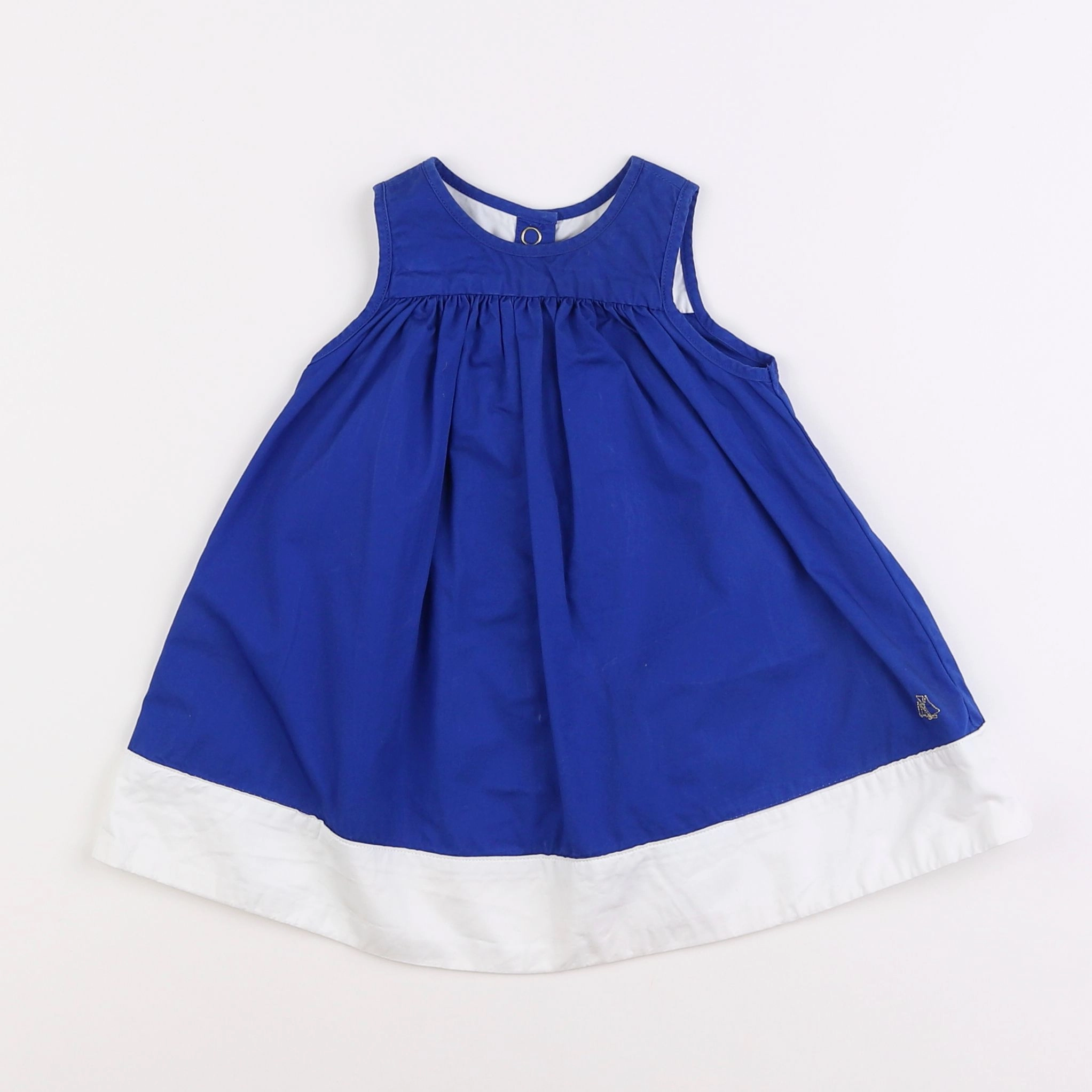 Petit Bateau - robe bleu - 6 mois