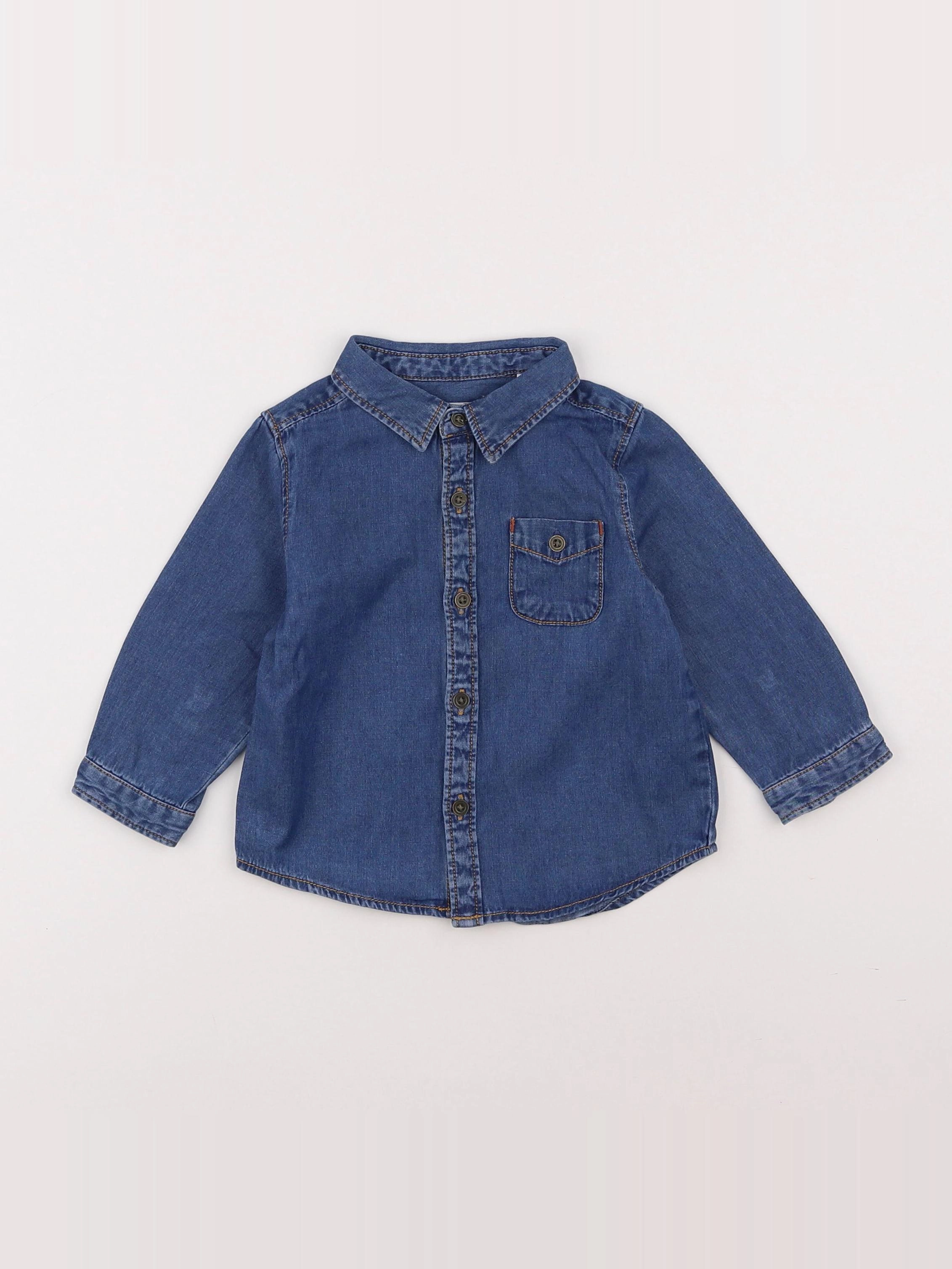 Zara - chemise bleu - 6/9 mois