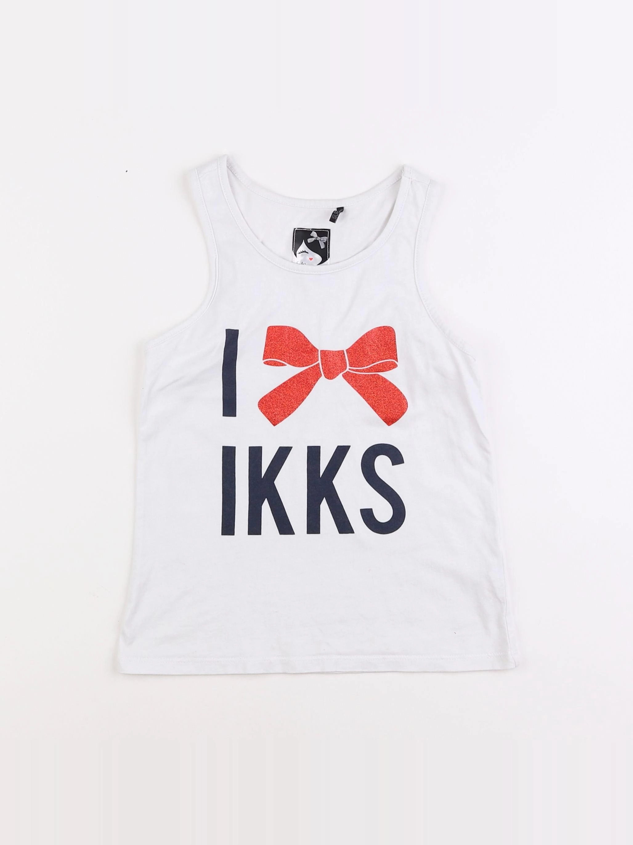 IKKS - débardeur blanc - 8 ans