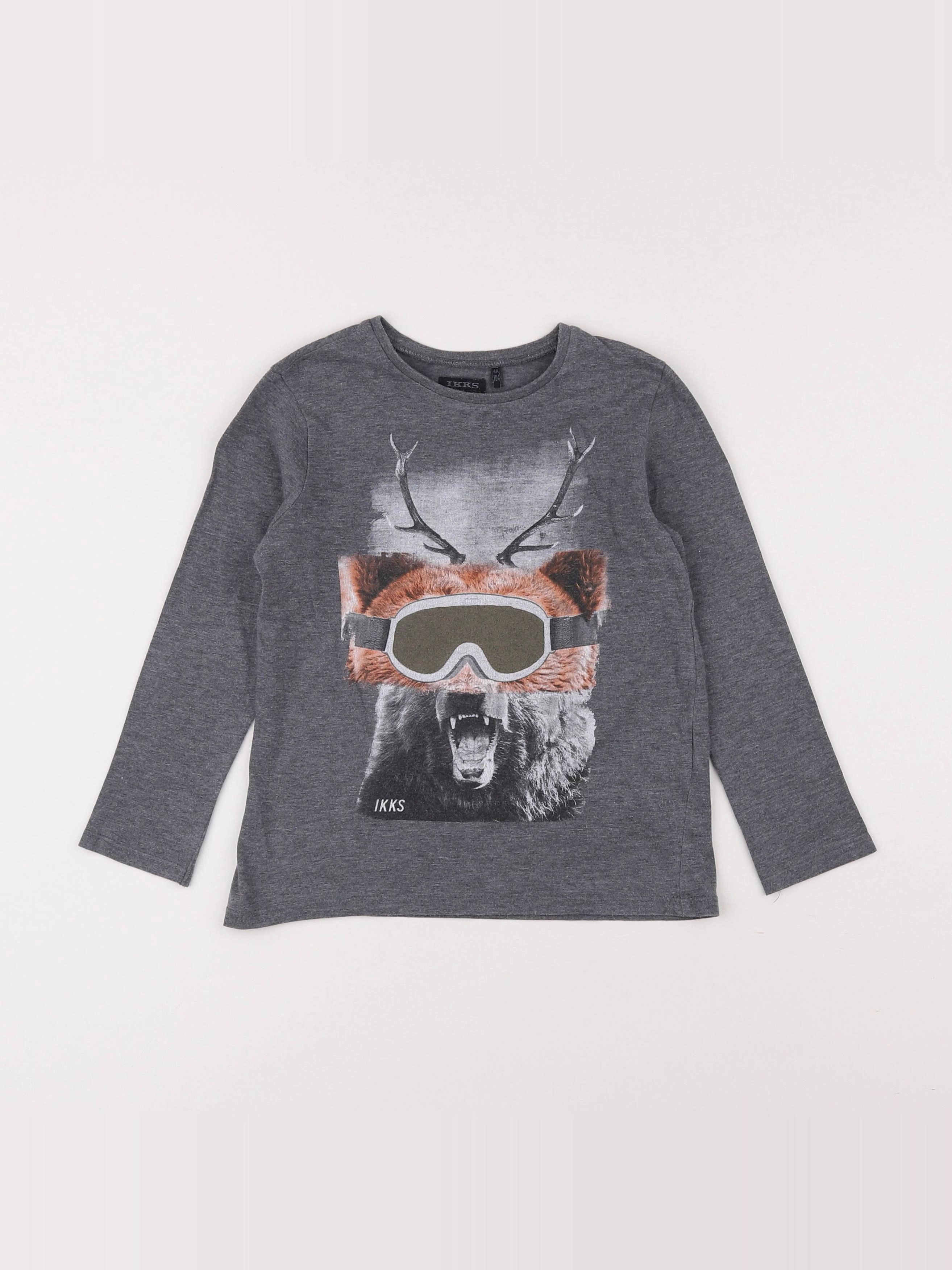 IKKS - tee-shirt gris - 4 ans