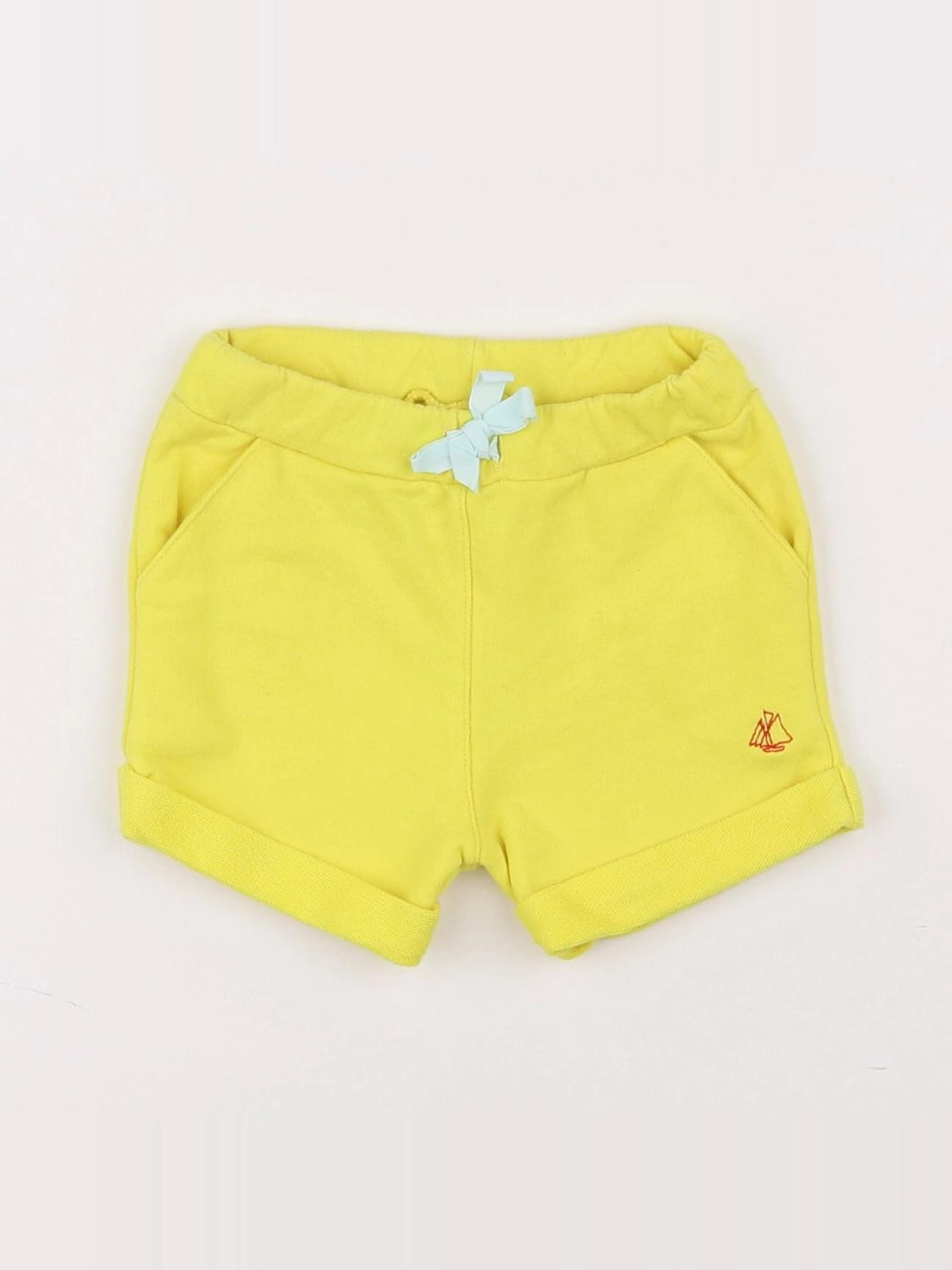 Petit Bateau - short jaune - 6 mois
