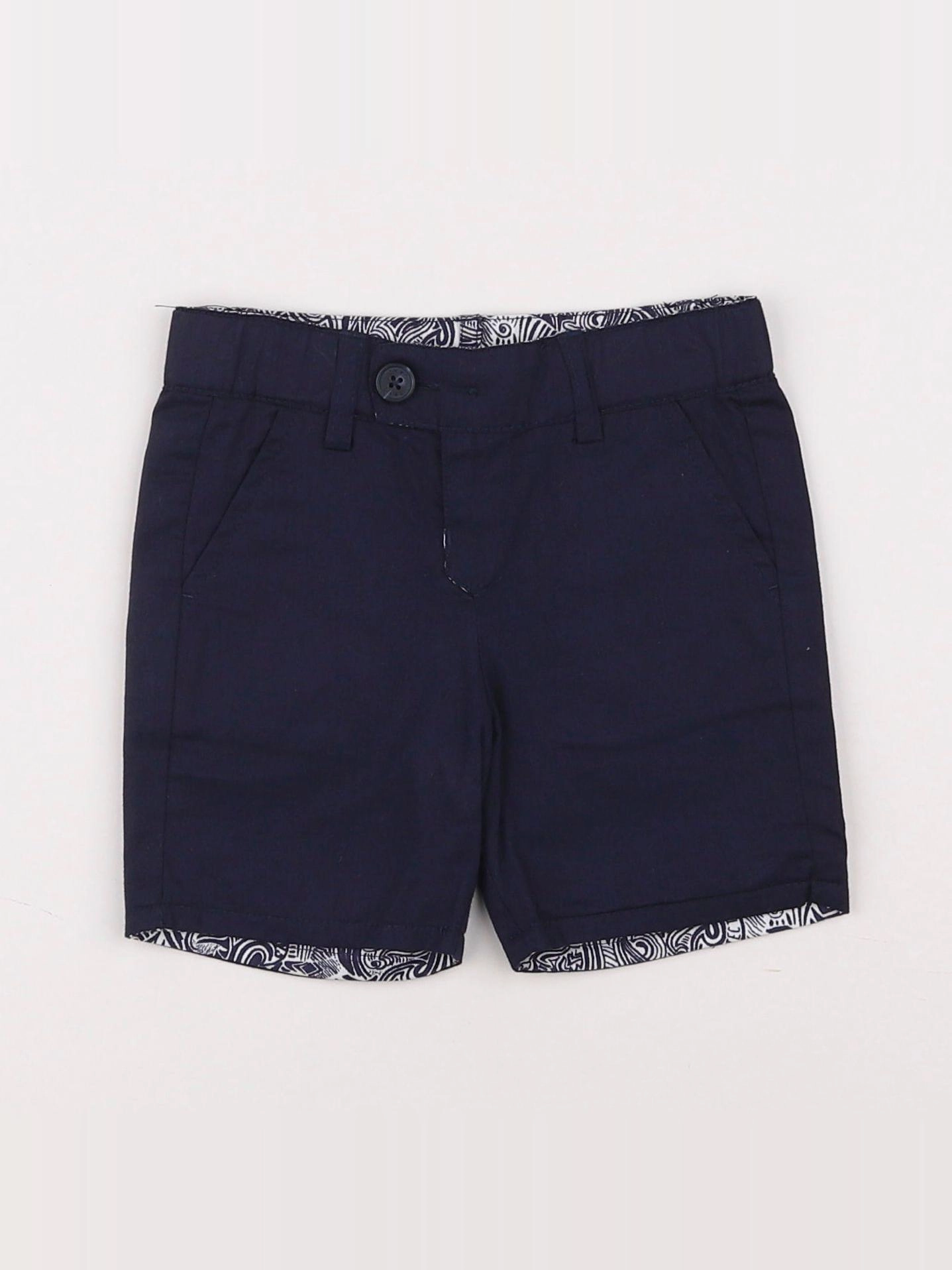 IKKS - short réversible bleu - 6 mois