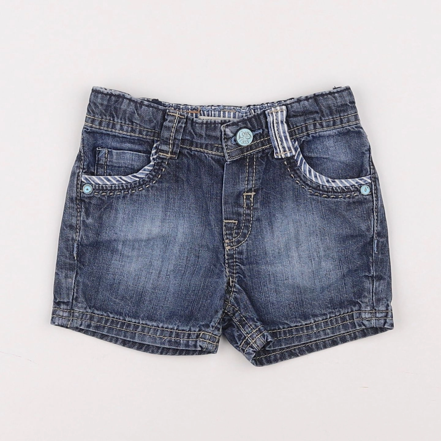 Levi's - short bleu - 12 mois