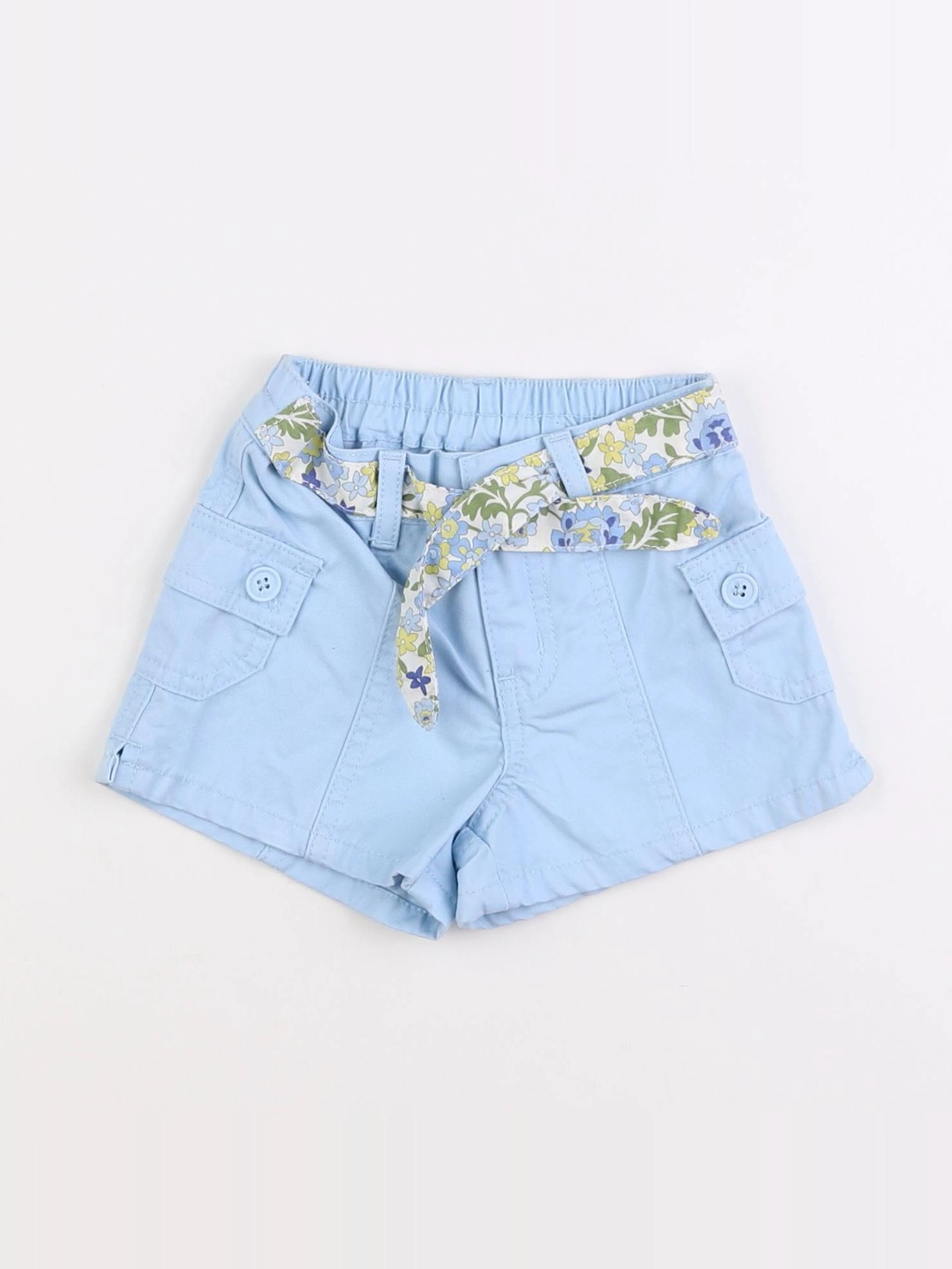 GAP - short bleu - 6/12 mois