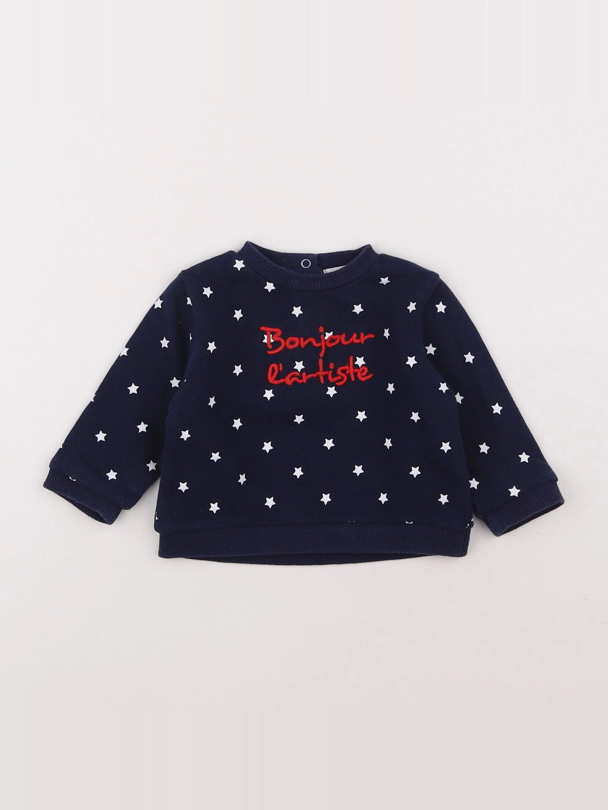 Boutchou - sweat bleu - 6 mois