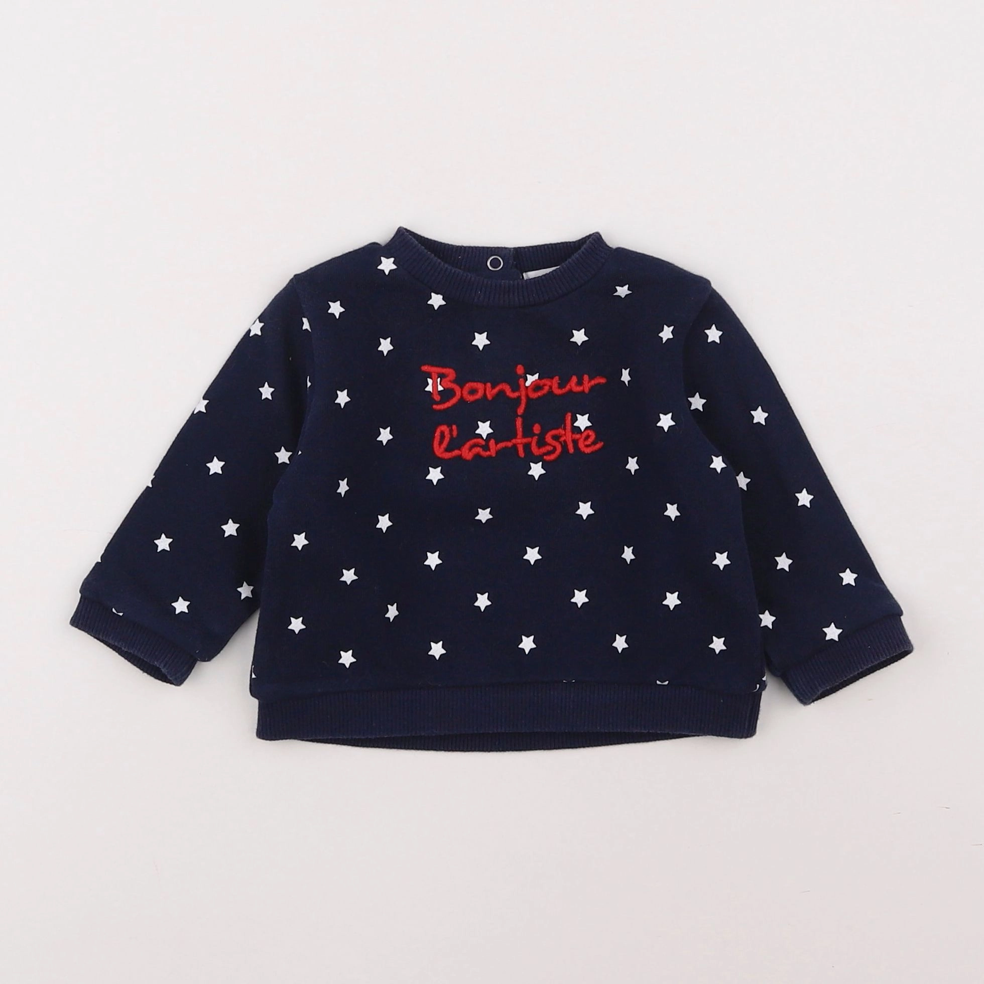 Boutchou - sweat bleu - 6 mois