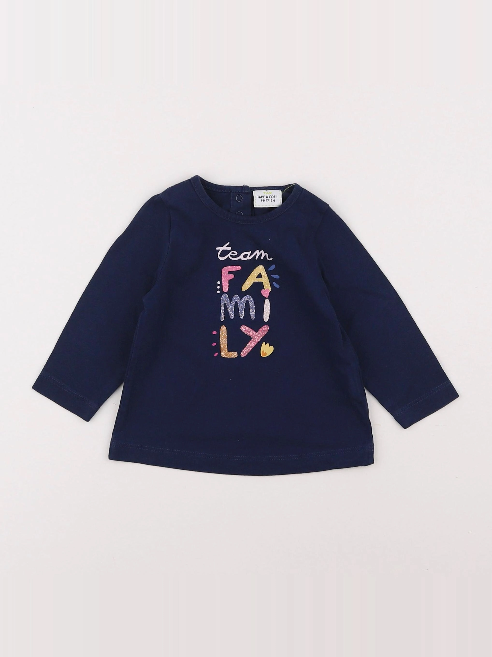 Tape à l'oeil - tee-shirt bleu - 9 mois