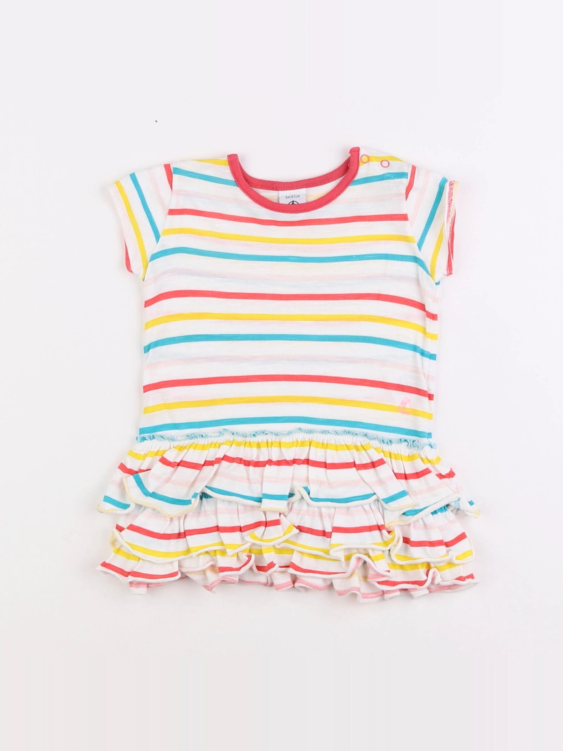 Petit Bateau - robe multicolore - 6 mois