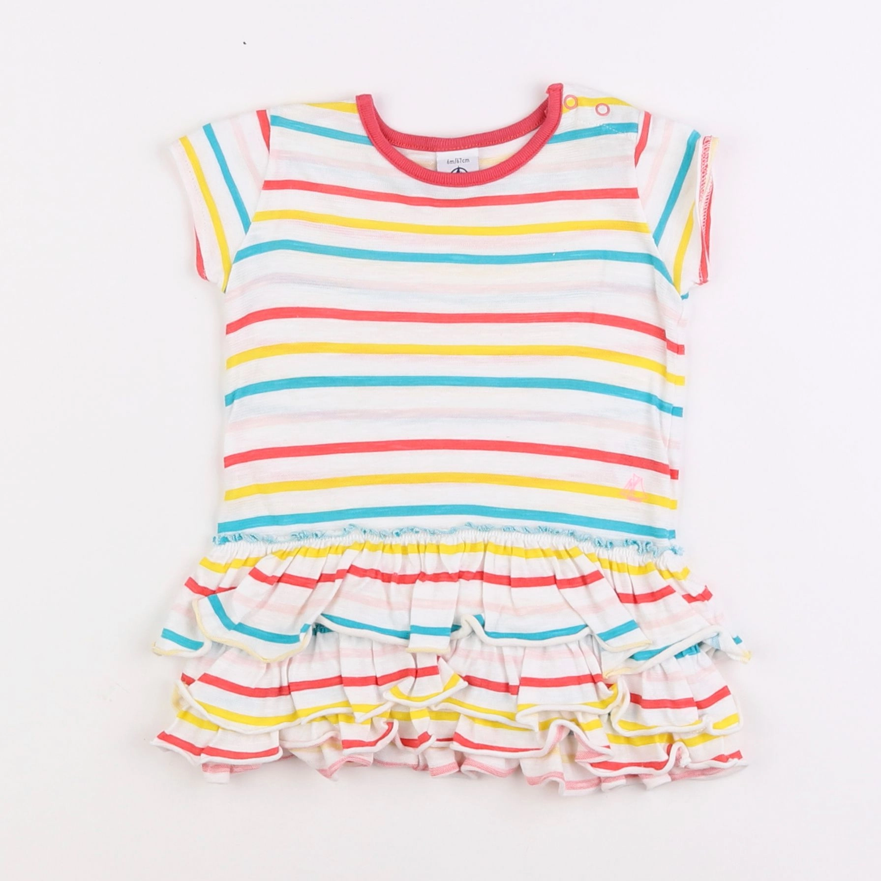 Petit Bateau - robe multicolore - 6 mois