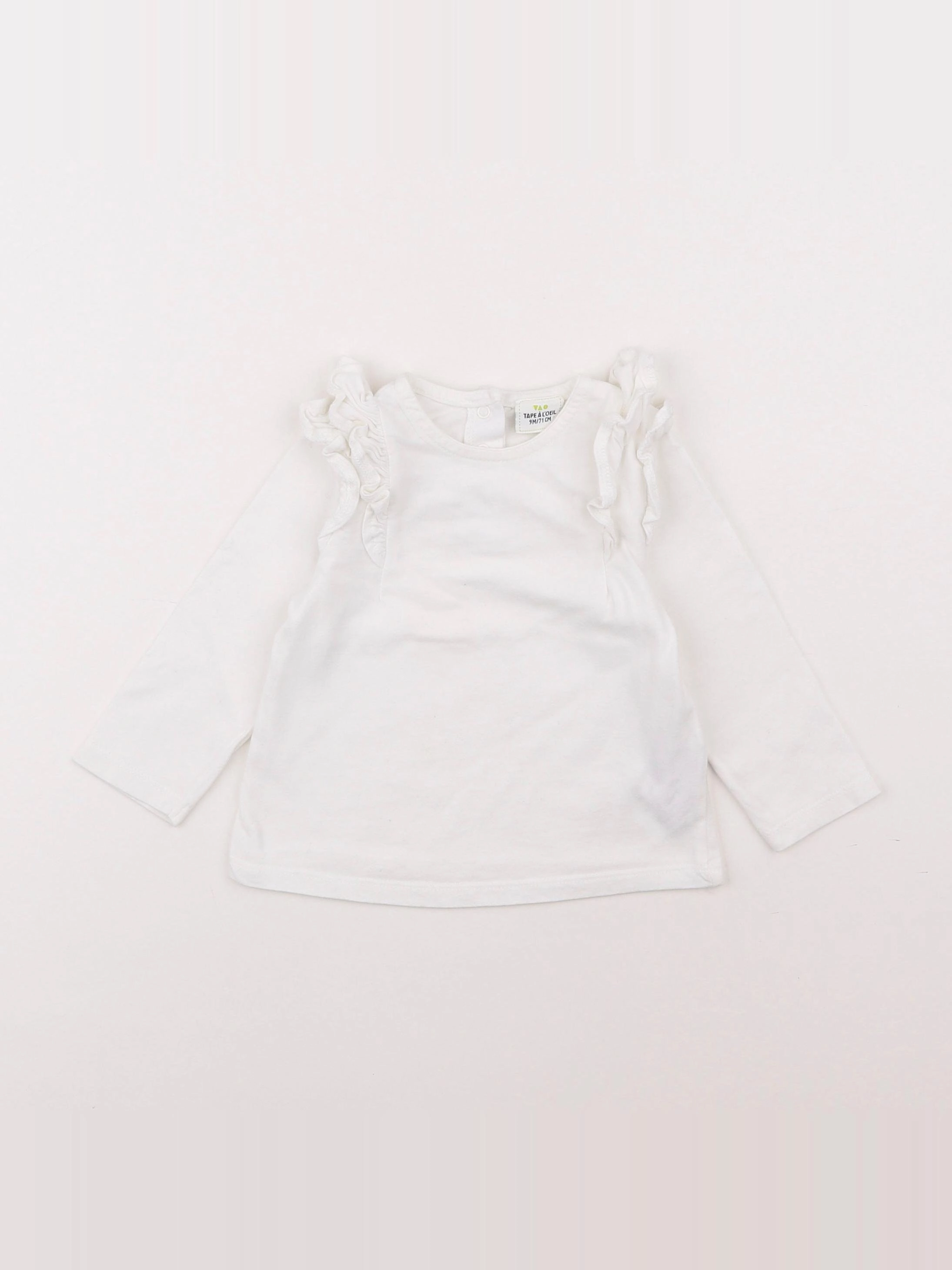 Tape à l'oeil - tee-shirt blanc - 9 mois