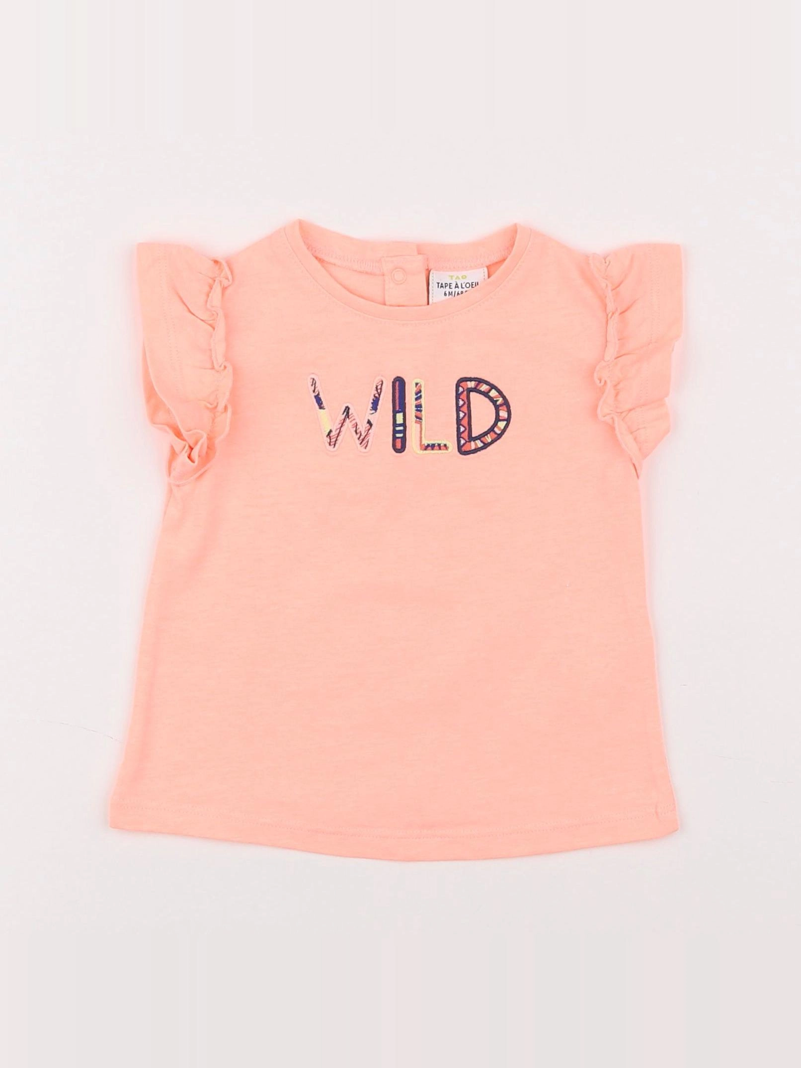 Tape à l'oeil - tee-shirt orange - 6 mois
