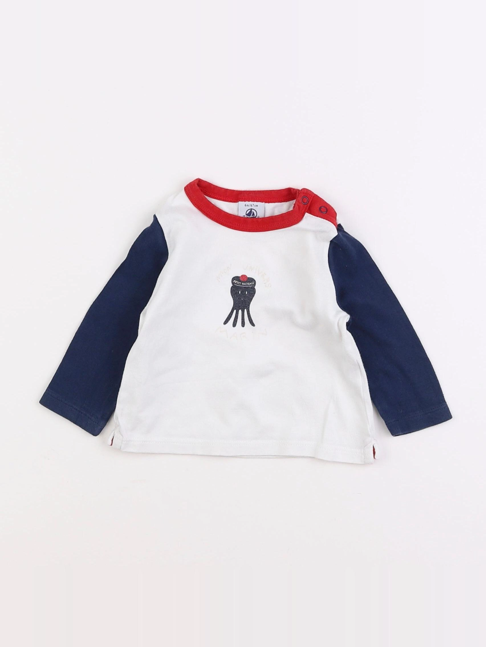 Petit Bateau - tee-shirt multicolore - 6 mois