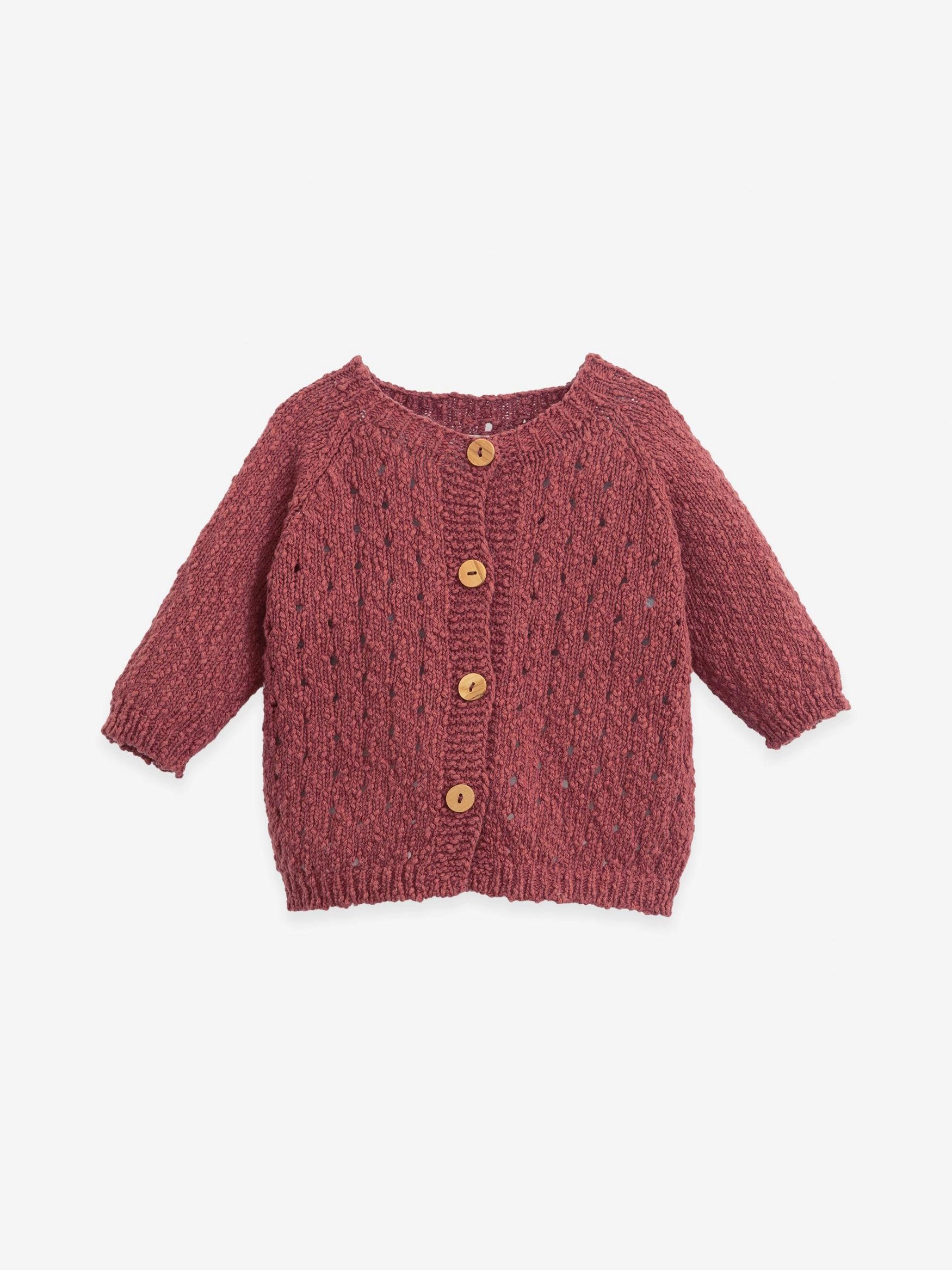 Play Up - Gilet col rond rouge - 3 mois
