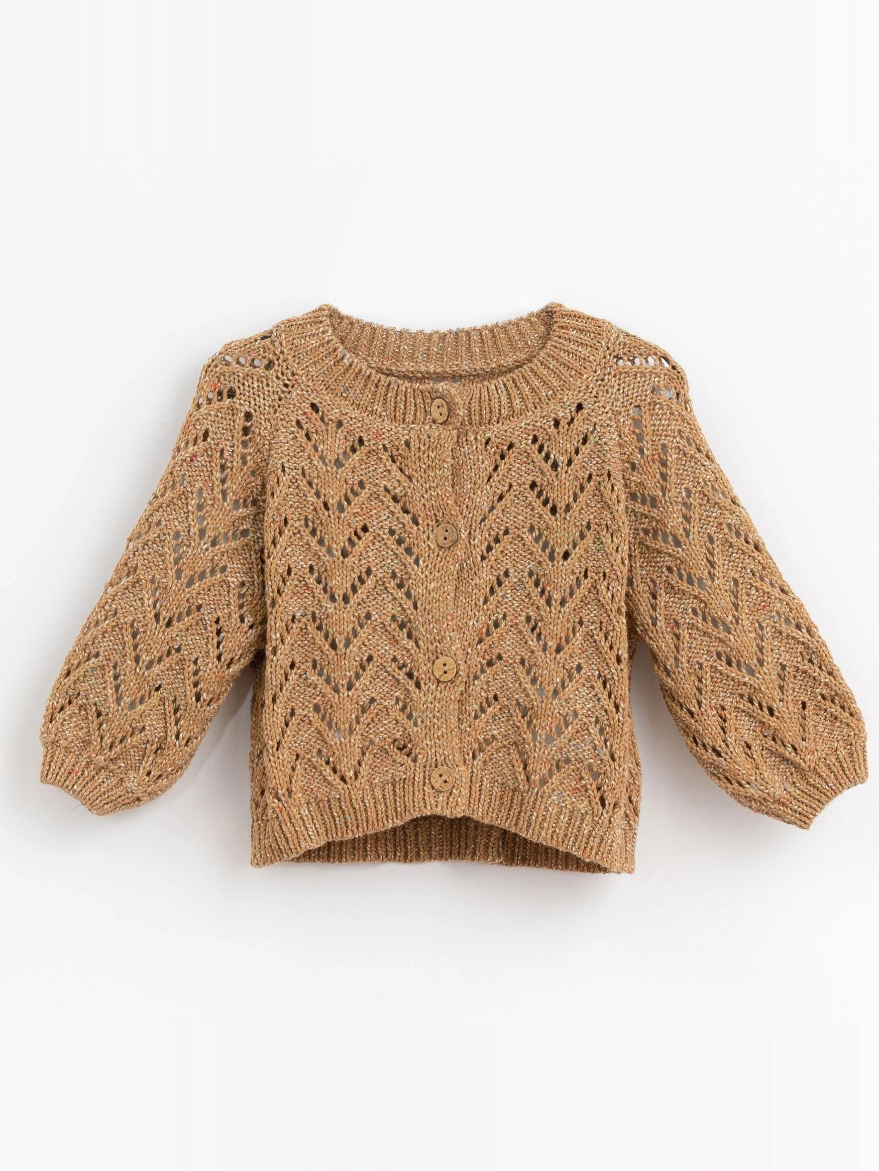Play Up - Gilet col rond marron - 6 mois