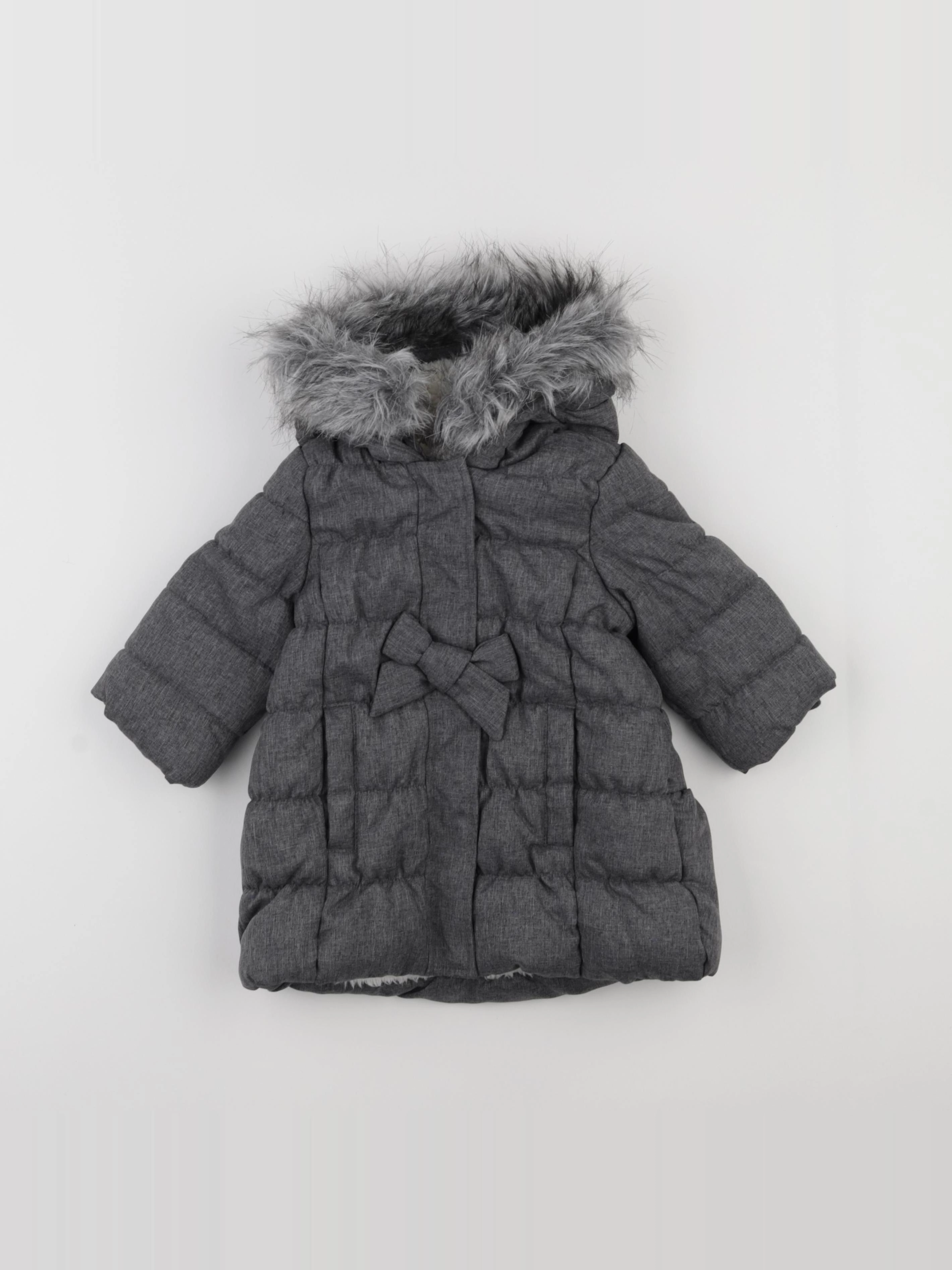 Natalys - doudoune gris - 12 mois
