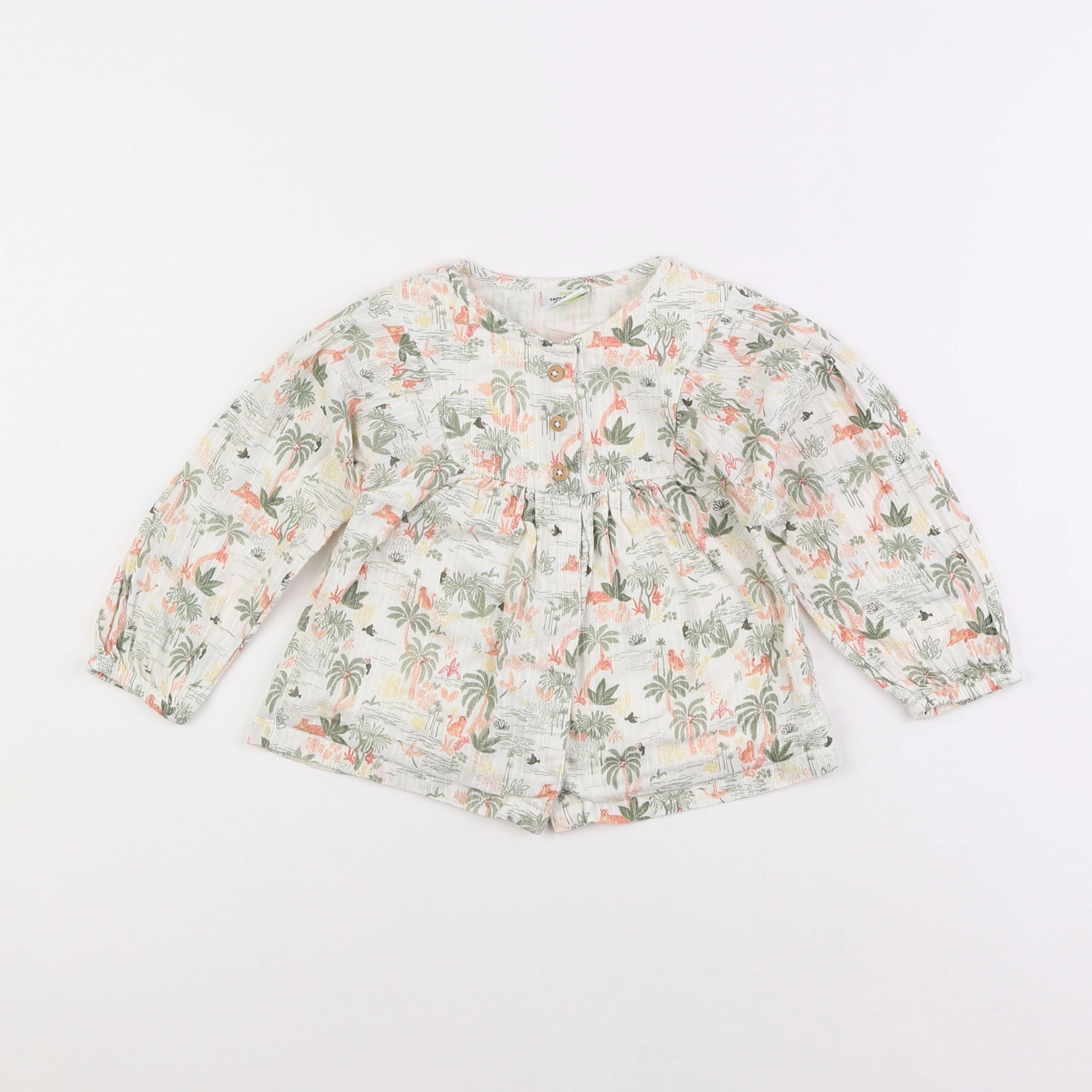 Tape à l'oeil - blouse beige, vert - 2 ans