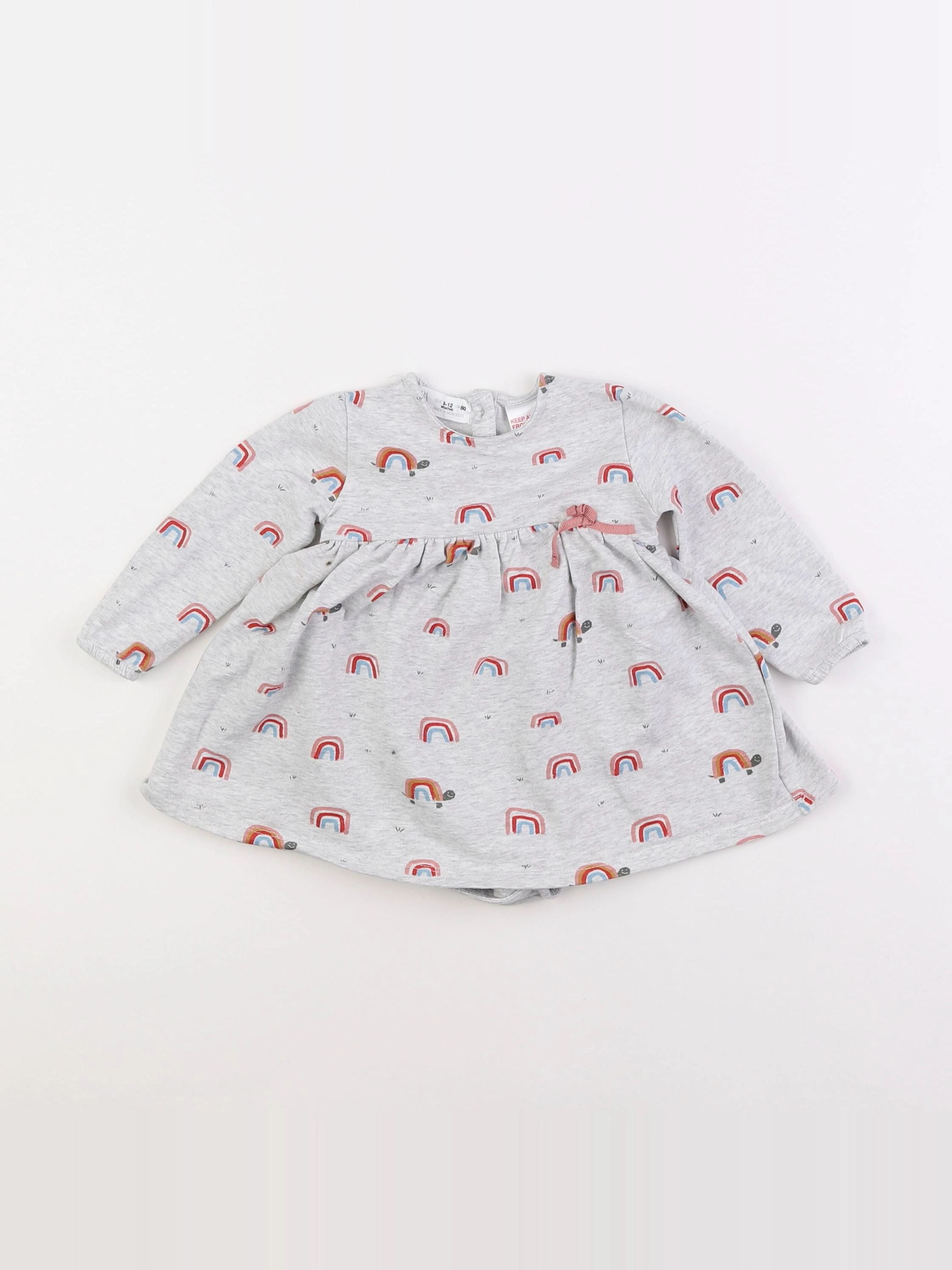 Zara - robe gris - 9/12 mois