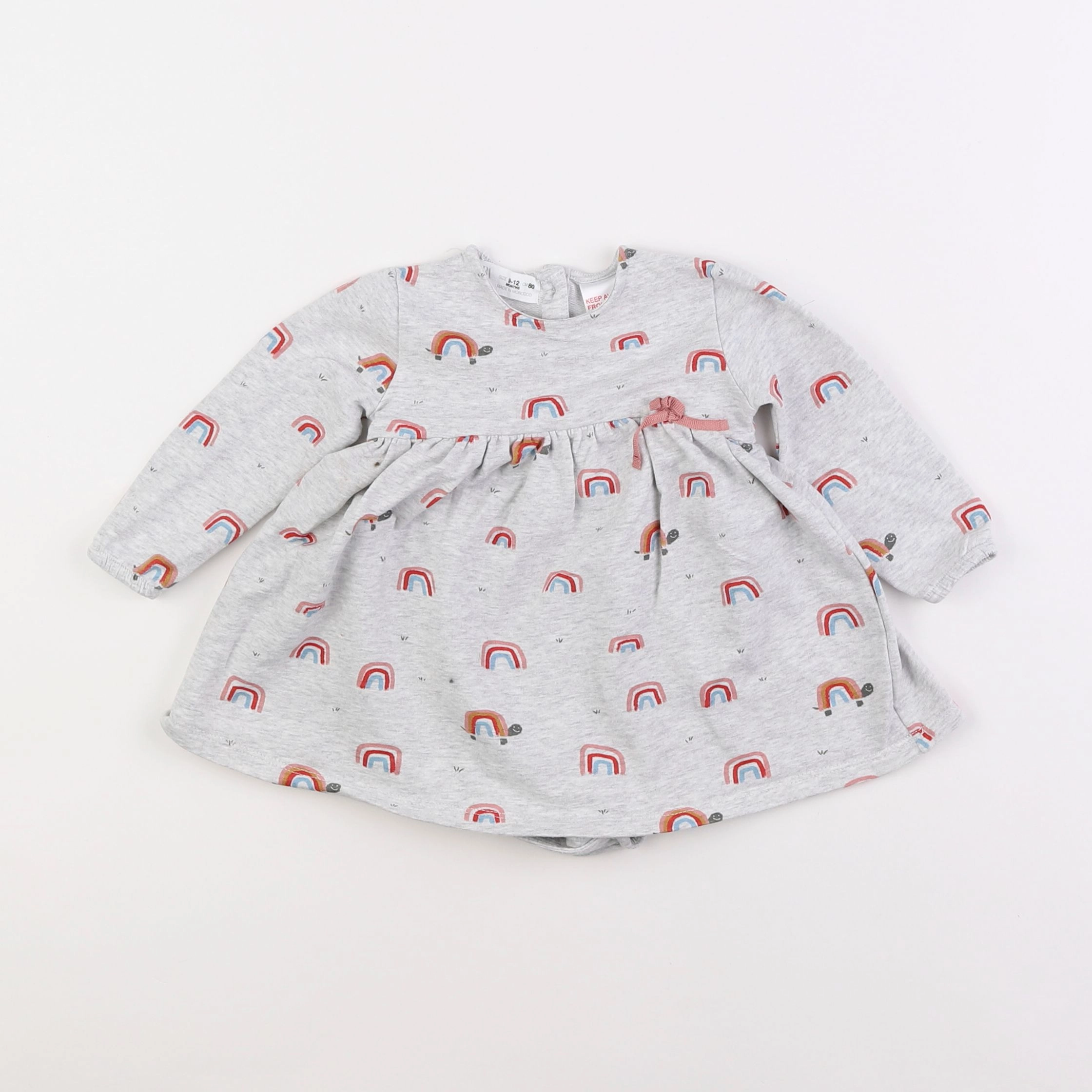 Zara - robe gris - 9/12 mois