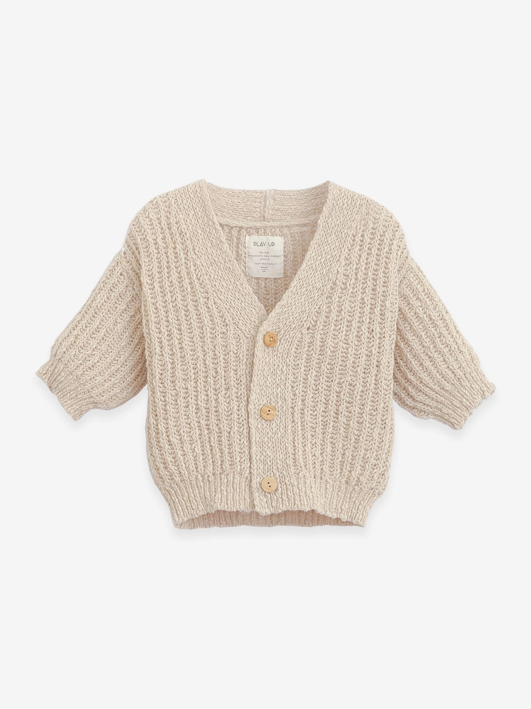 Play Up - Gilet tricot Dandelion beige - 3 mois
