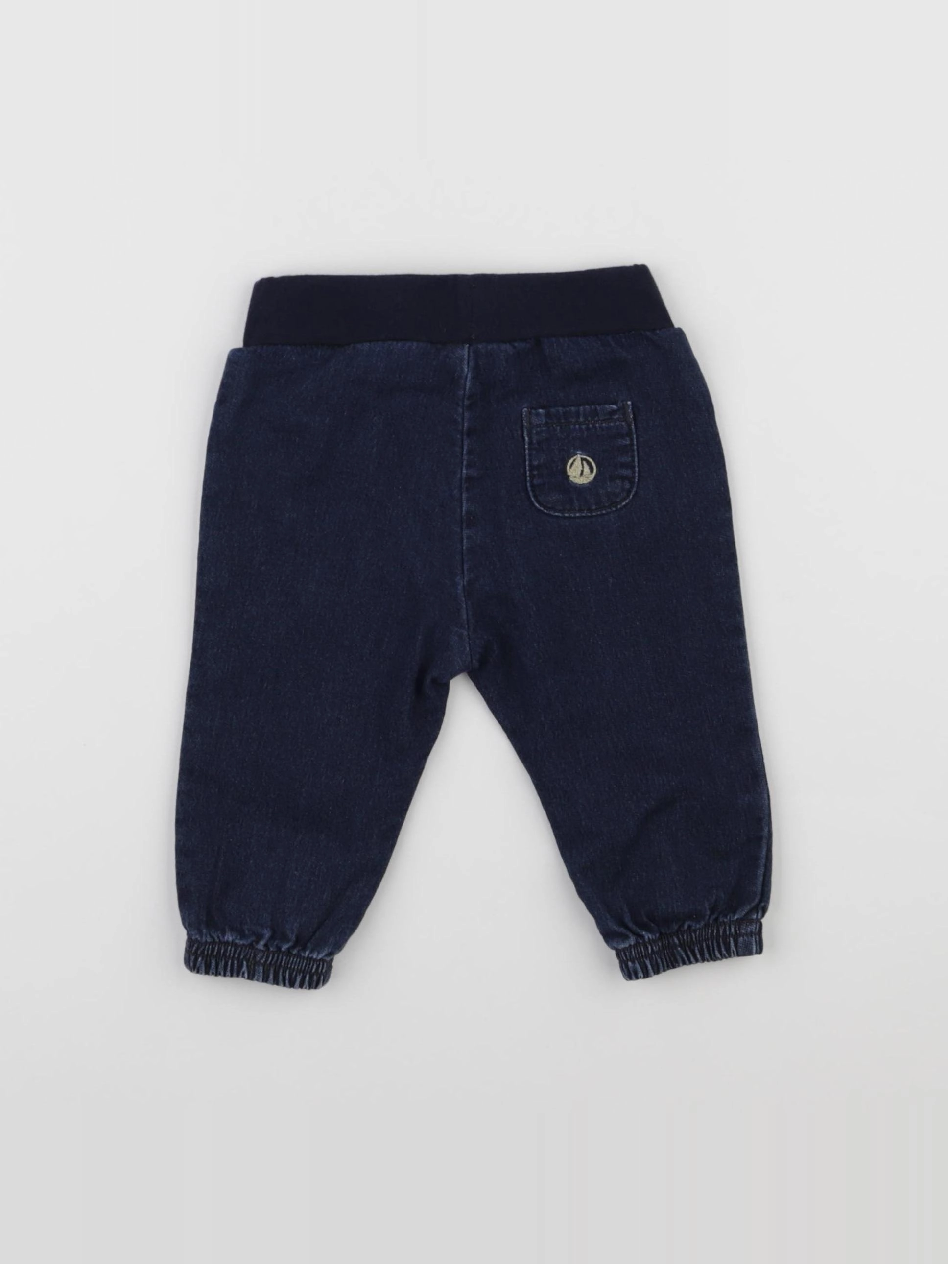 Petit Bateau - pantalon bleu - 6 mois