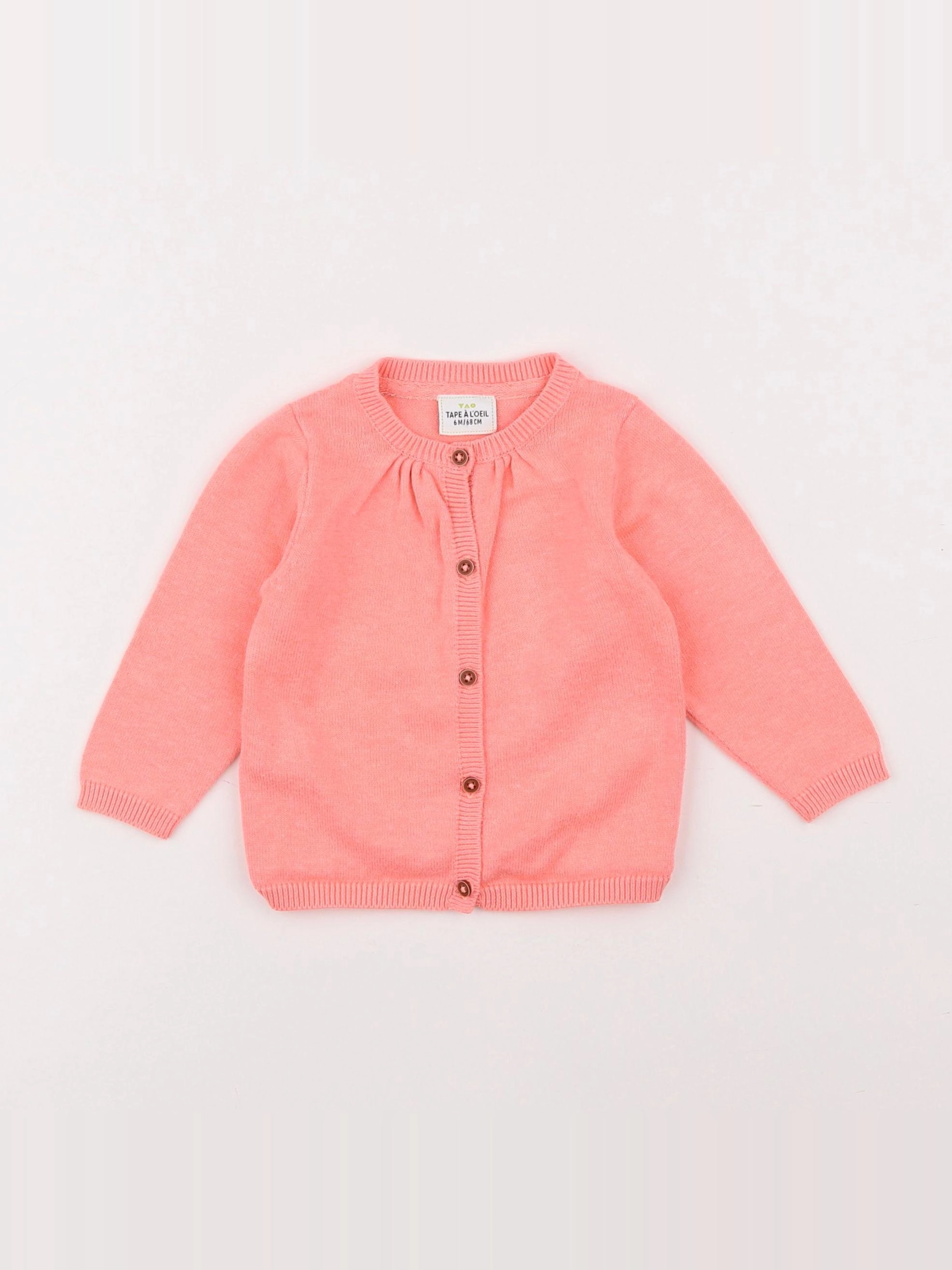 Tape à l'oeil - gilet rose - 6 mois