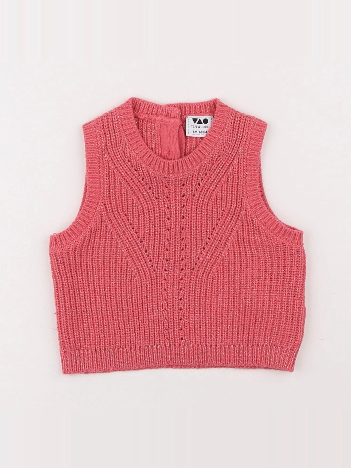 Tape à l'oeil - pull rose - 6 mois