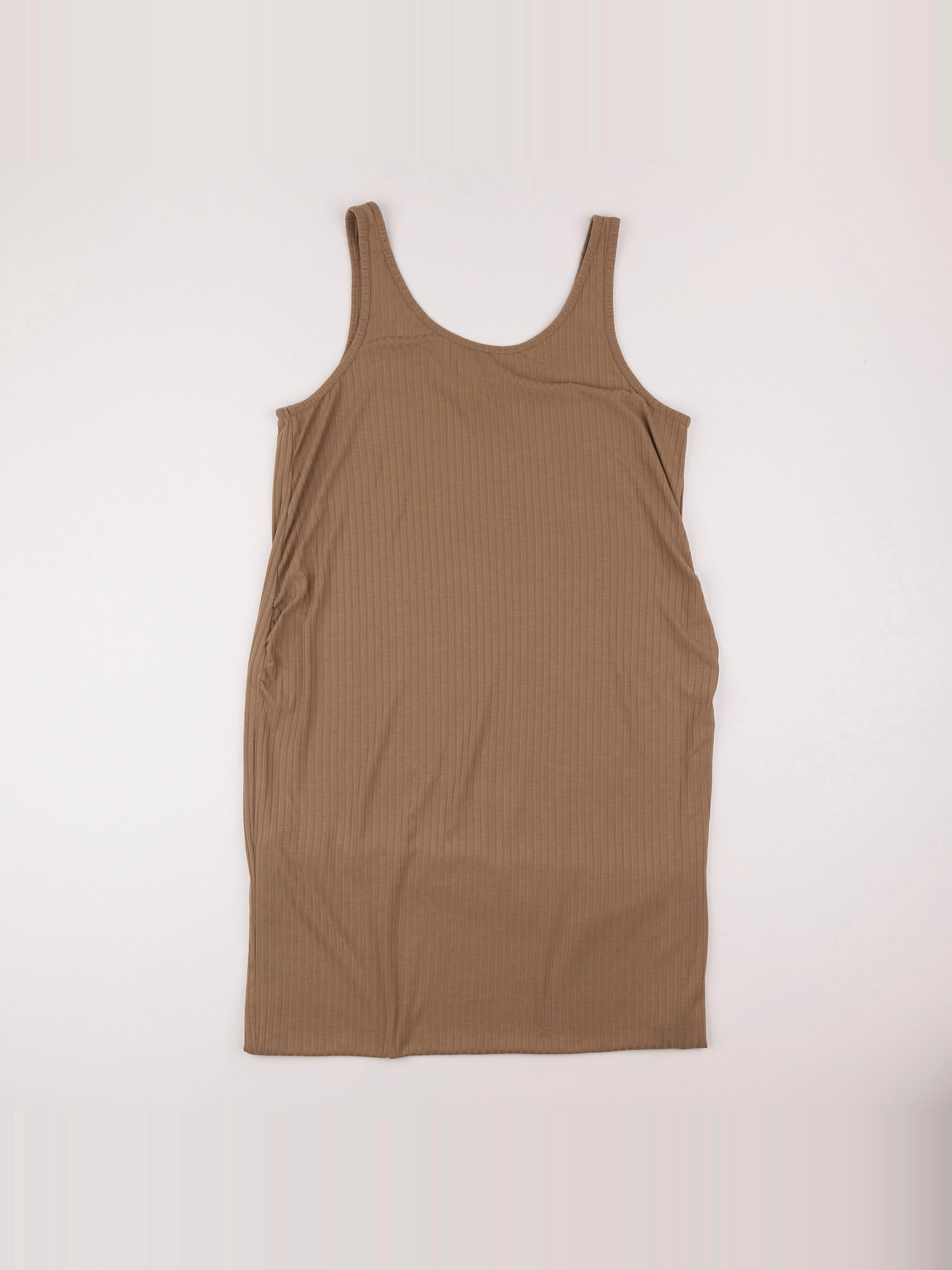 H&M - robe grossesse marron - l