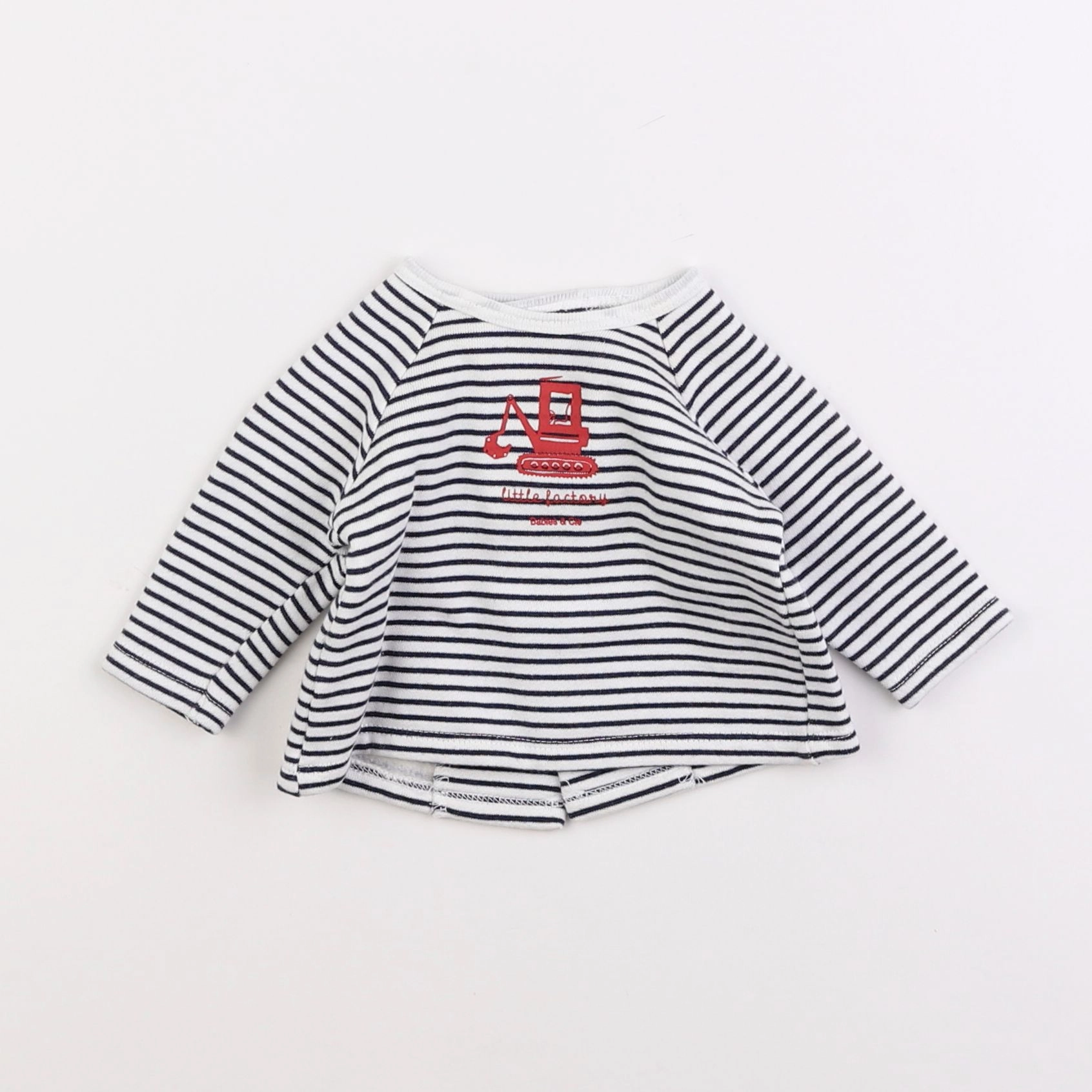 Boutchou - tee-shirt bleu, blanc - 1 mois
