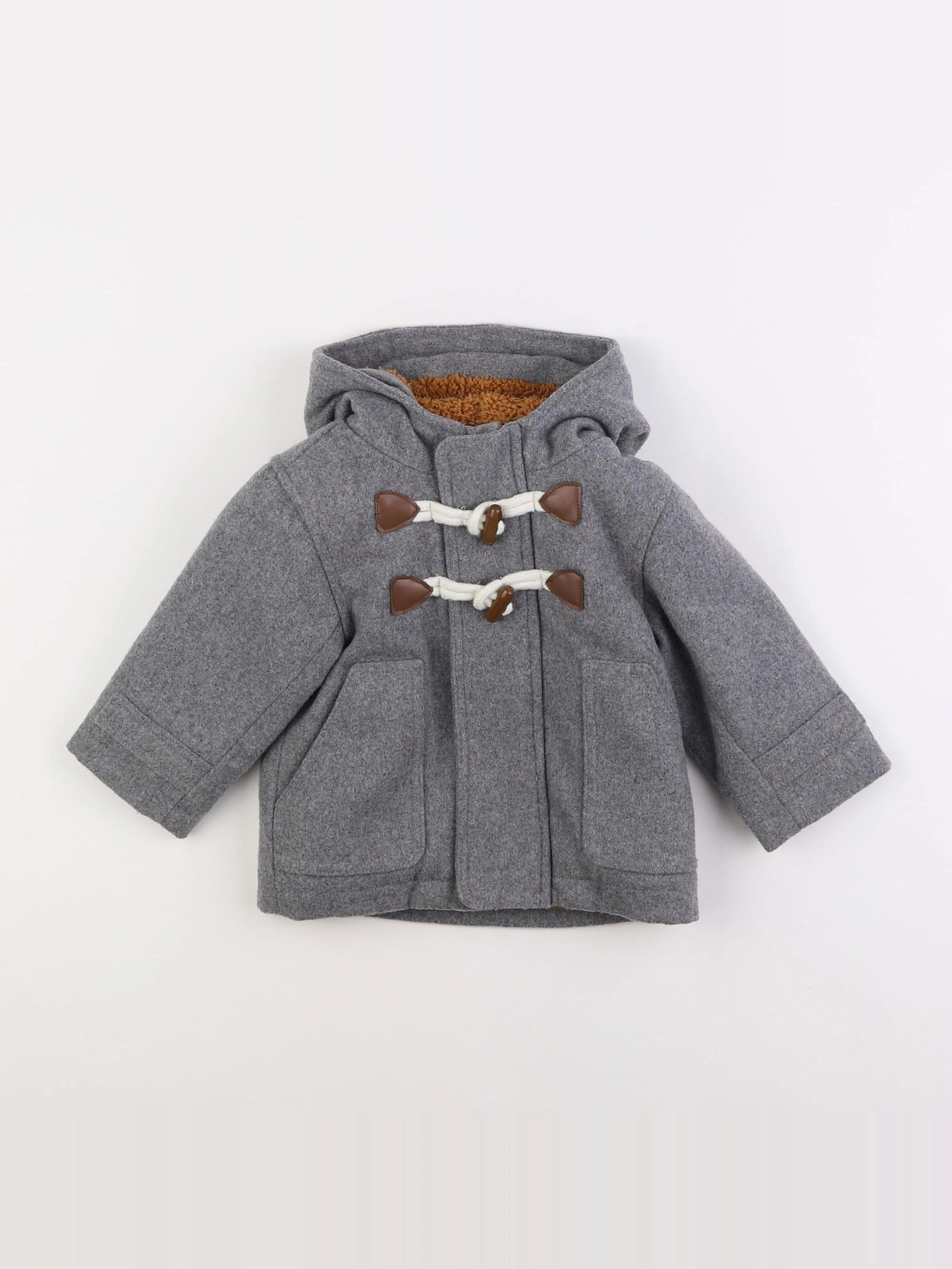 Vertbaudet - manteau gris - 9 mois
