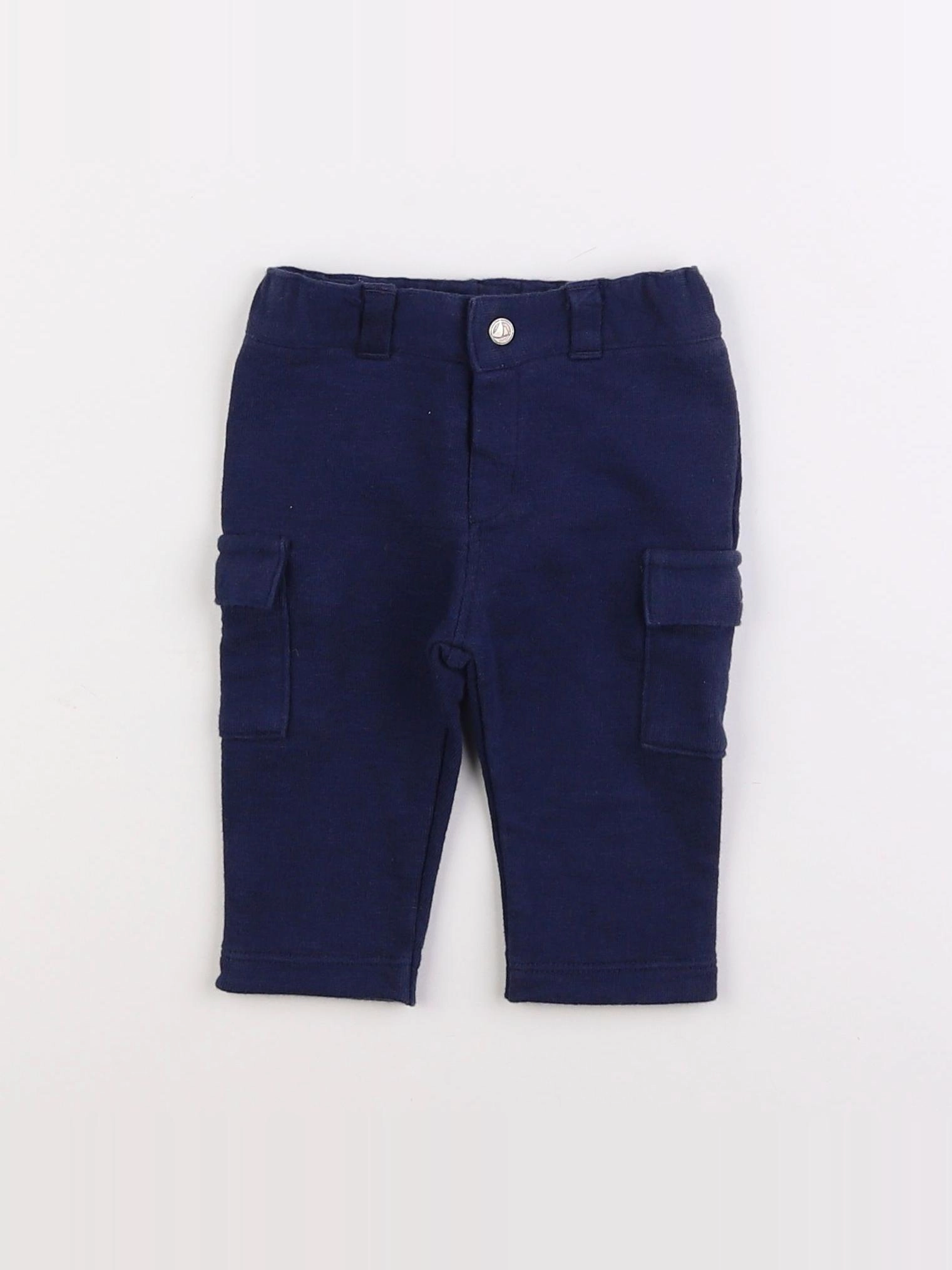 Petit Bateau - pantalon bleu - 3 mois